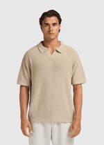 Loop Knit Polo - Sand