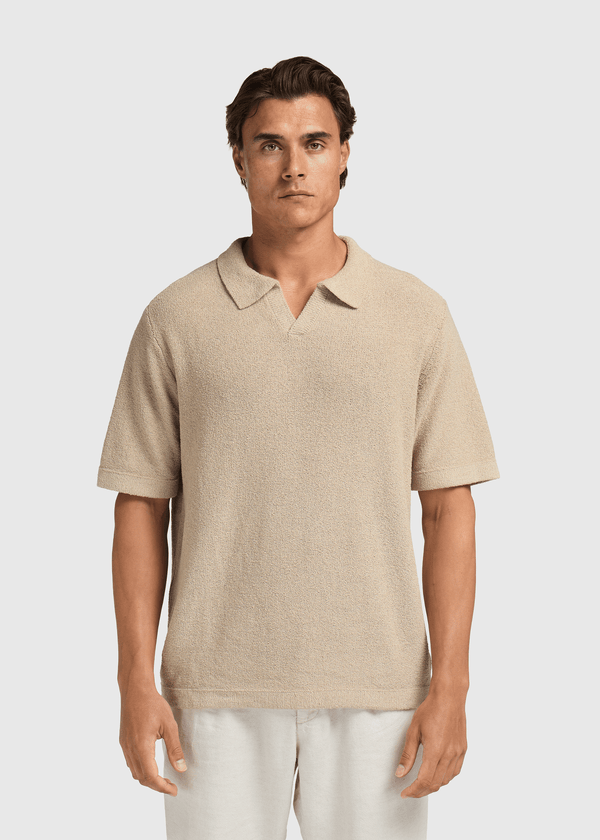 Loop Knit Polo - Sand