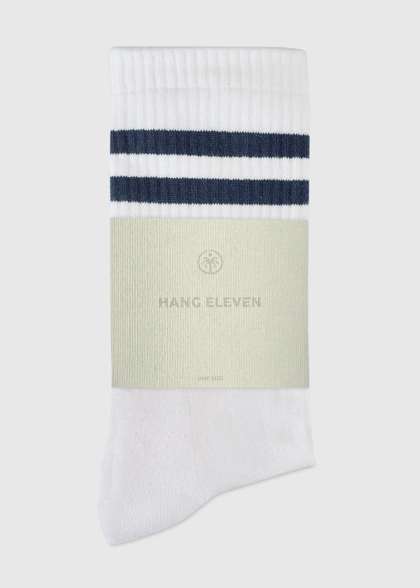 Hang Eleven Uni Striped Socks - Navy Blue