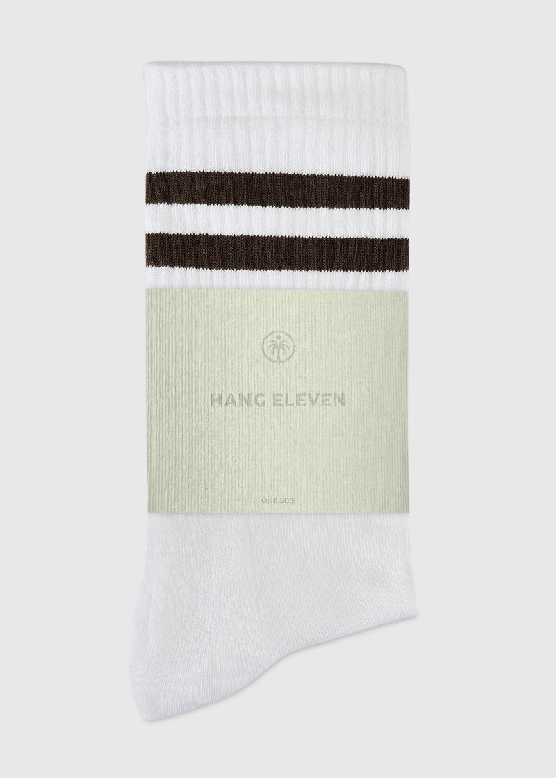 Hang Eleven Uni Striped Socks - Brown