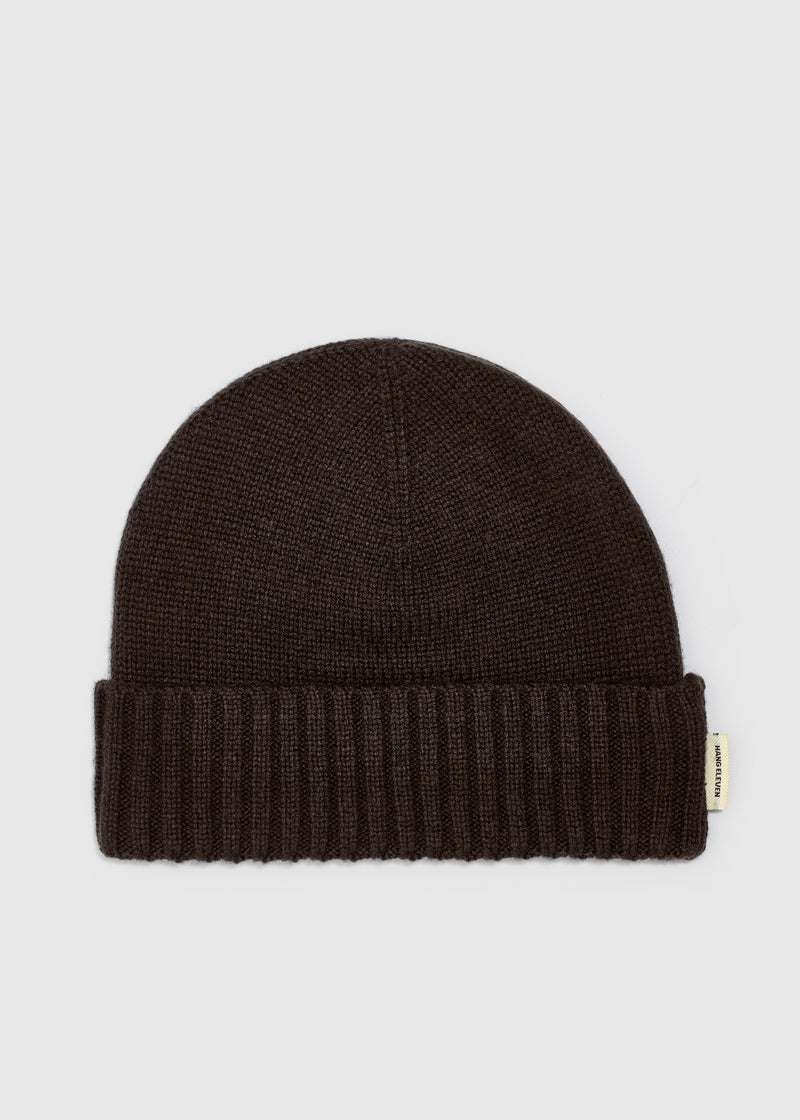 Wool Beanie - Brown