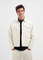 Premium Denim Jacket - Light Sand