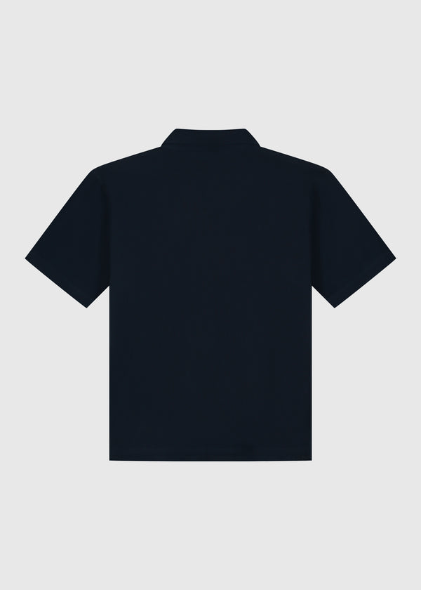 Palm Slub Shirt - Navy Blue