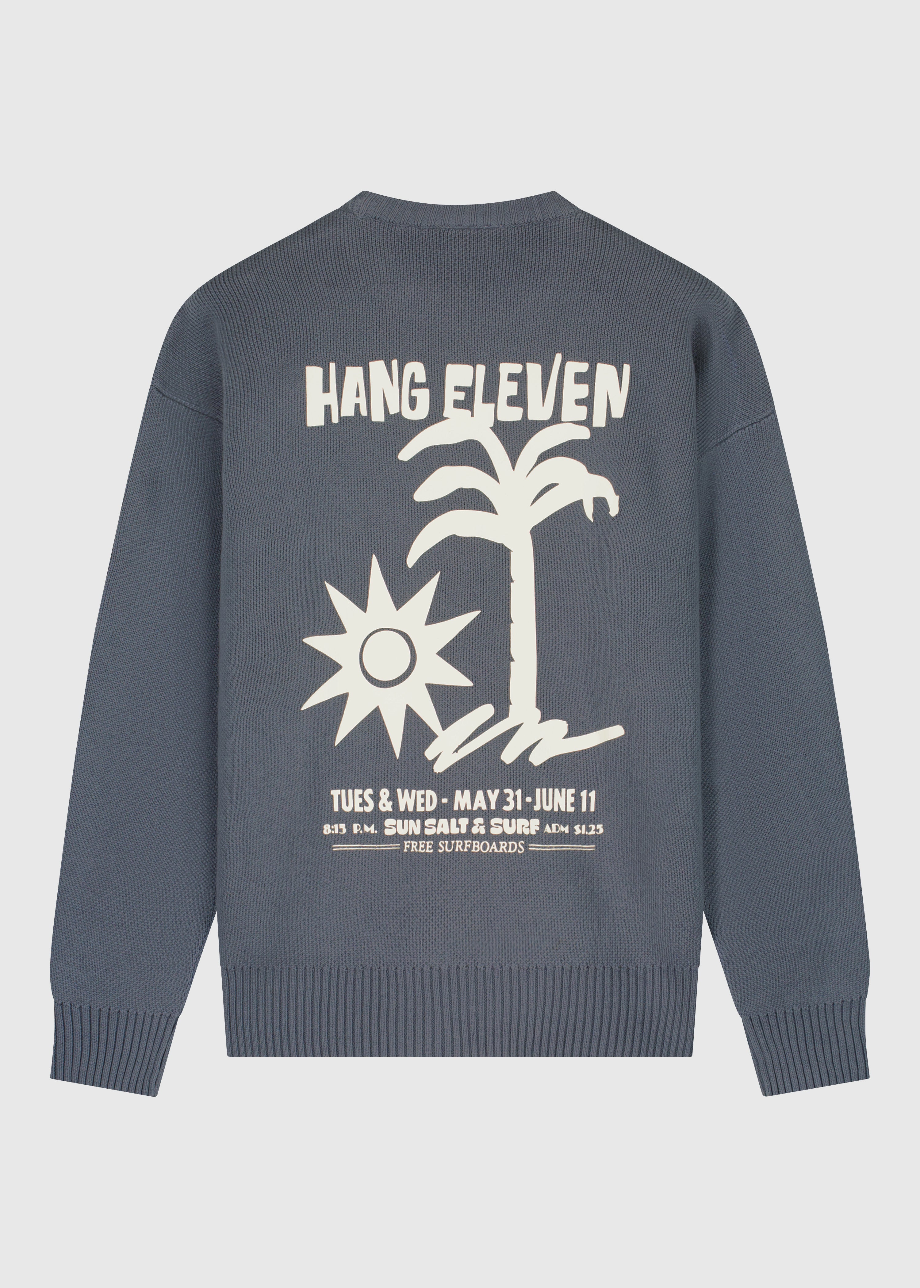 Paradise Knit Crewneck - Ombre Blue