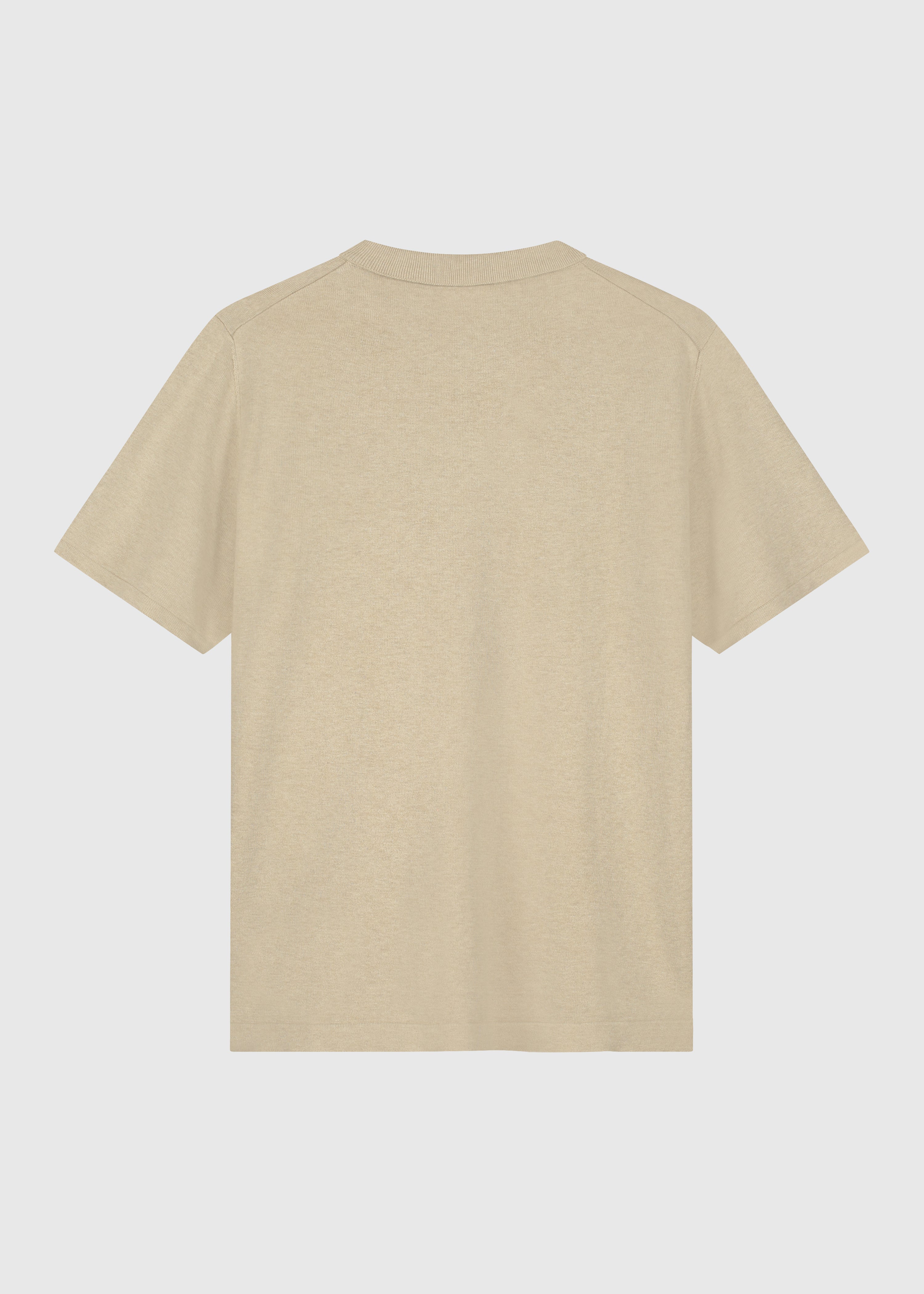 Knitted Polo - Sand Melange