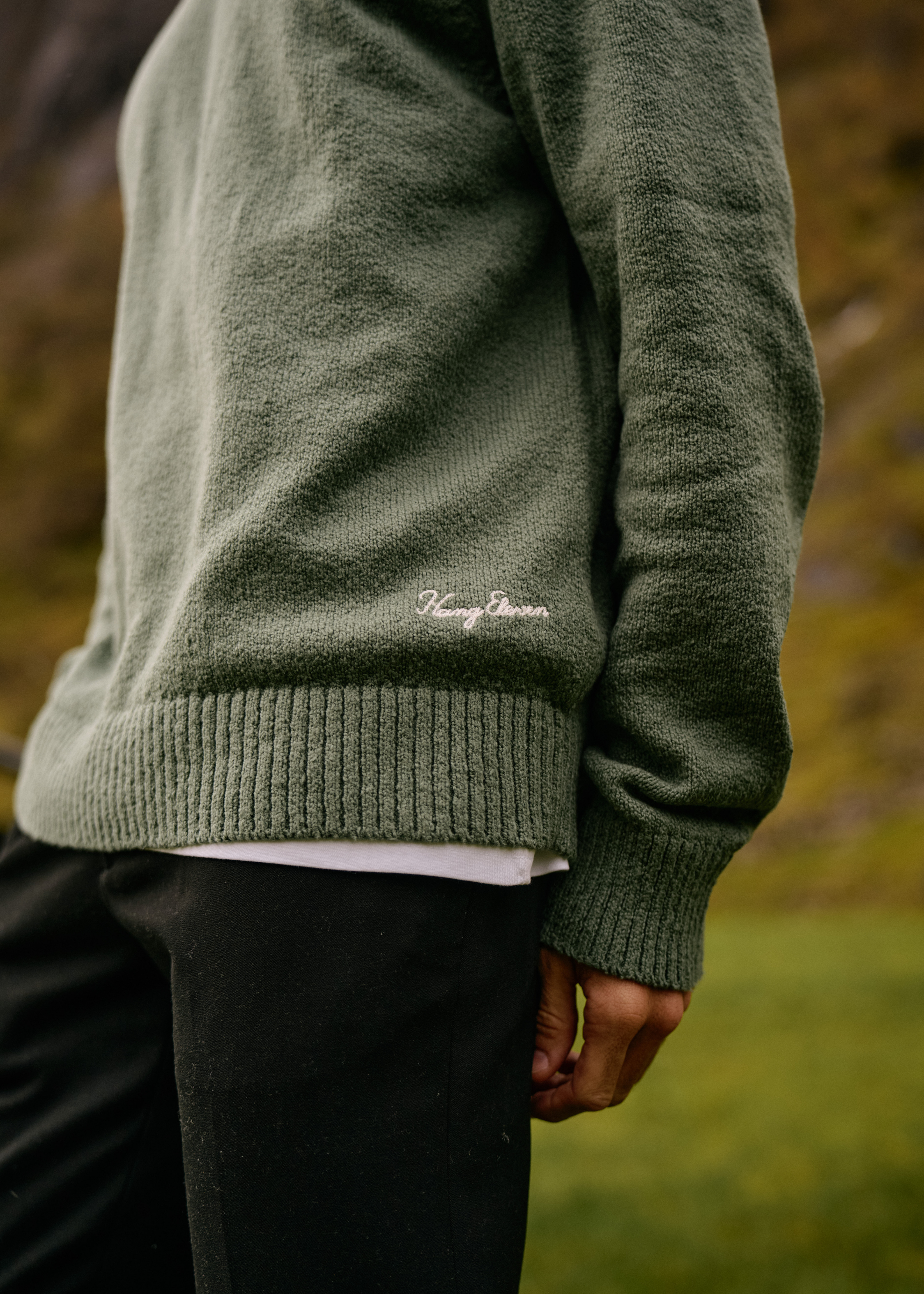 Premium Knit Crewneck - Slate Green