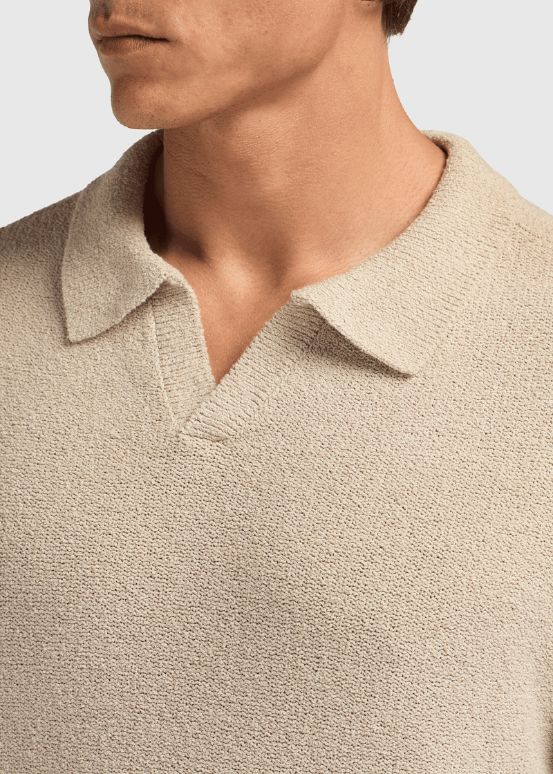 Loop Knit Polo - Sand