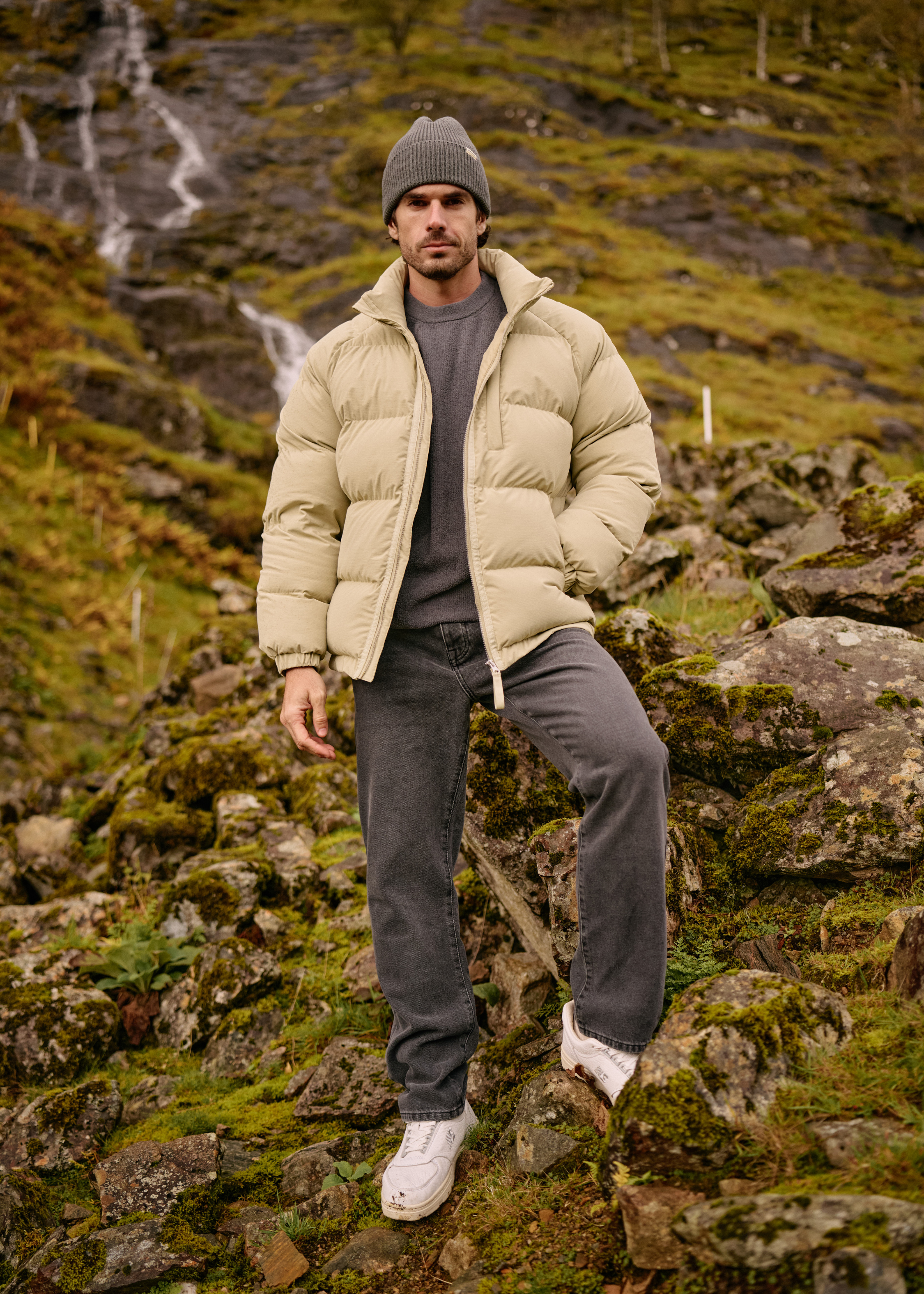 Ripstop Puffer Jacket - Slate Green