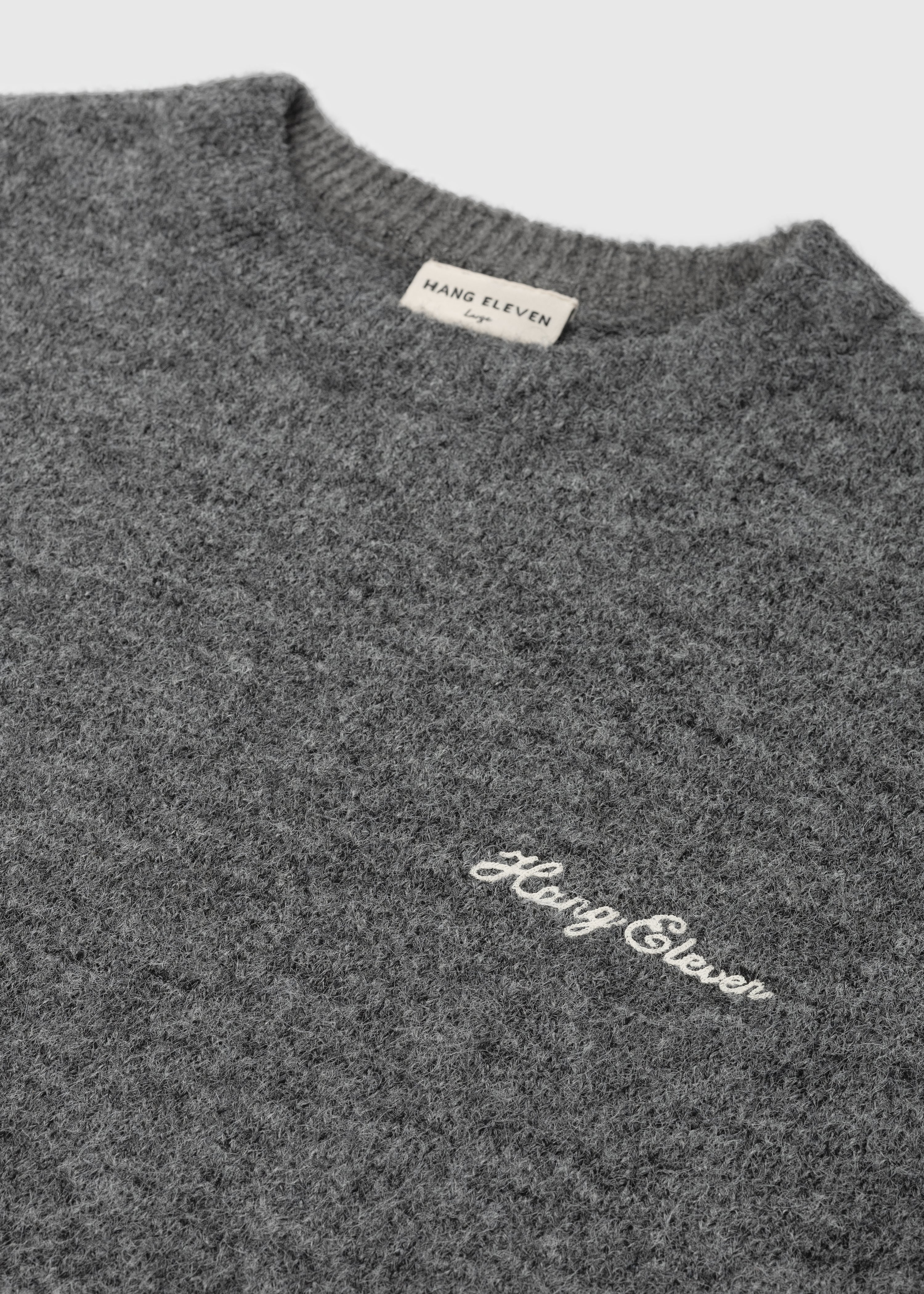 Soft Knitted Crewneck - Anthracite
