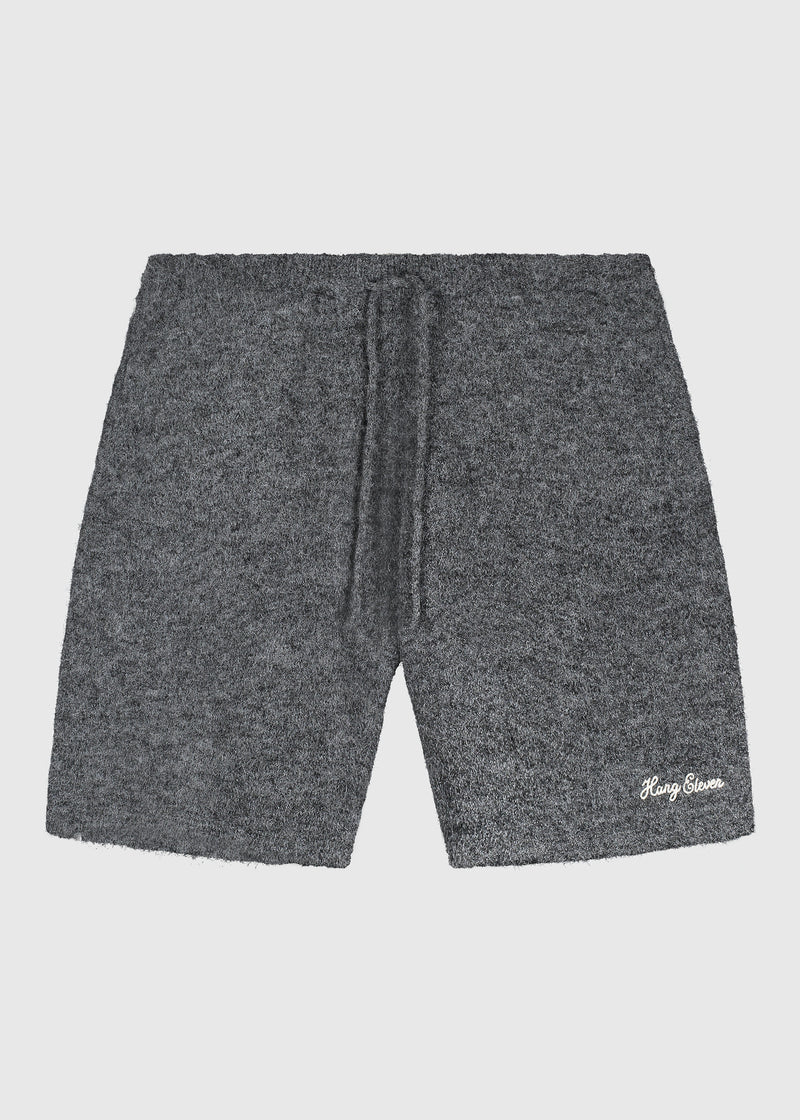 Weiche Strickshorts – Anthrazit