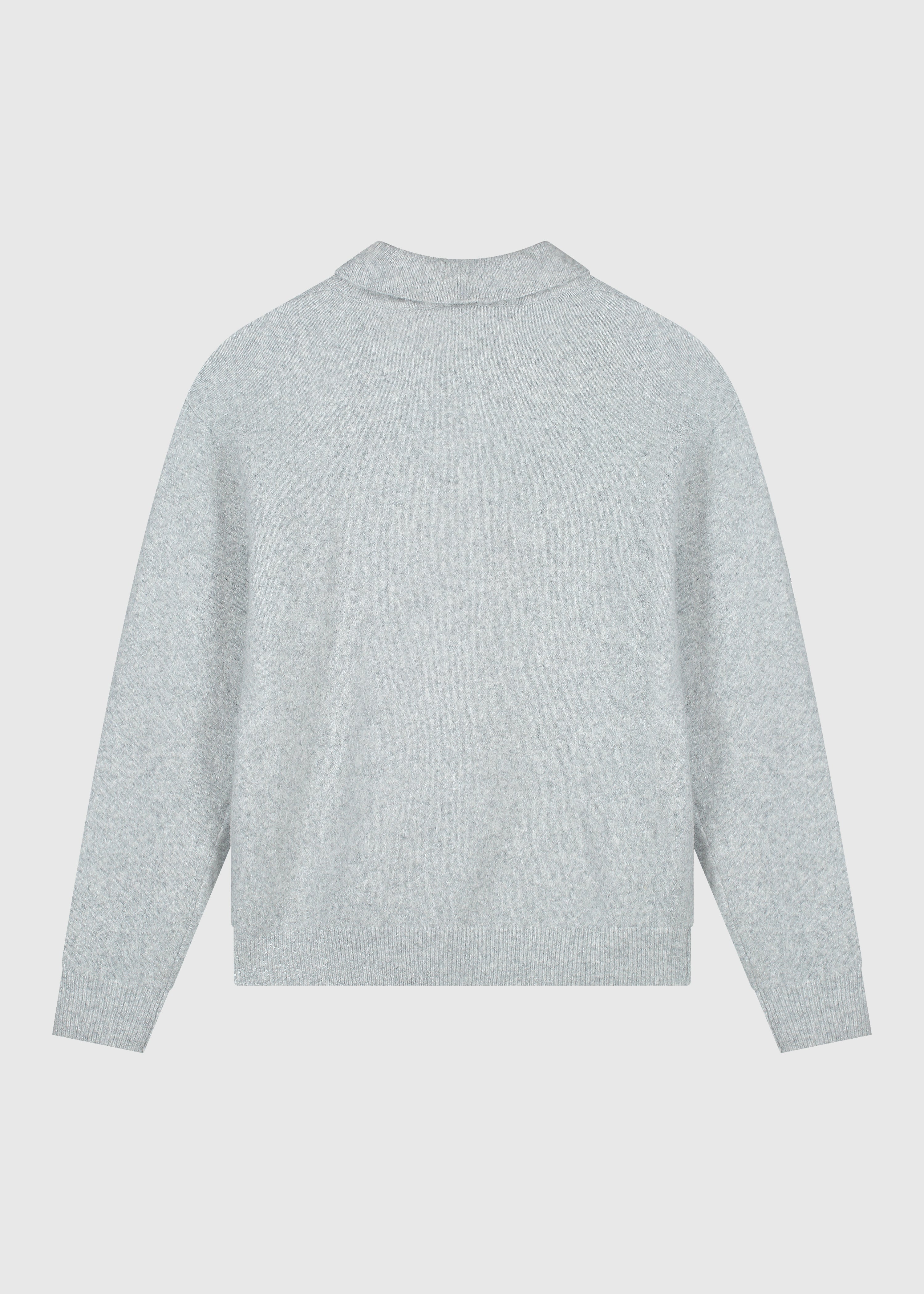 Soft Wool Polo - Grey Melee