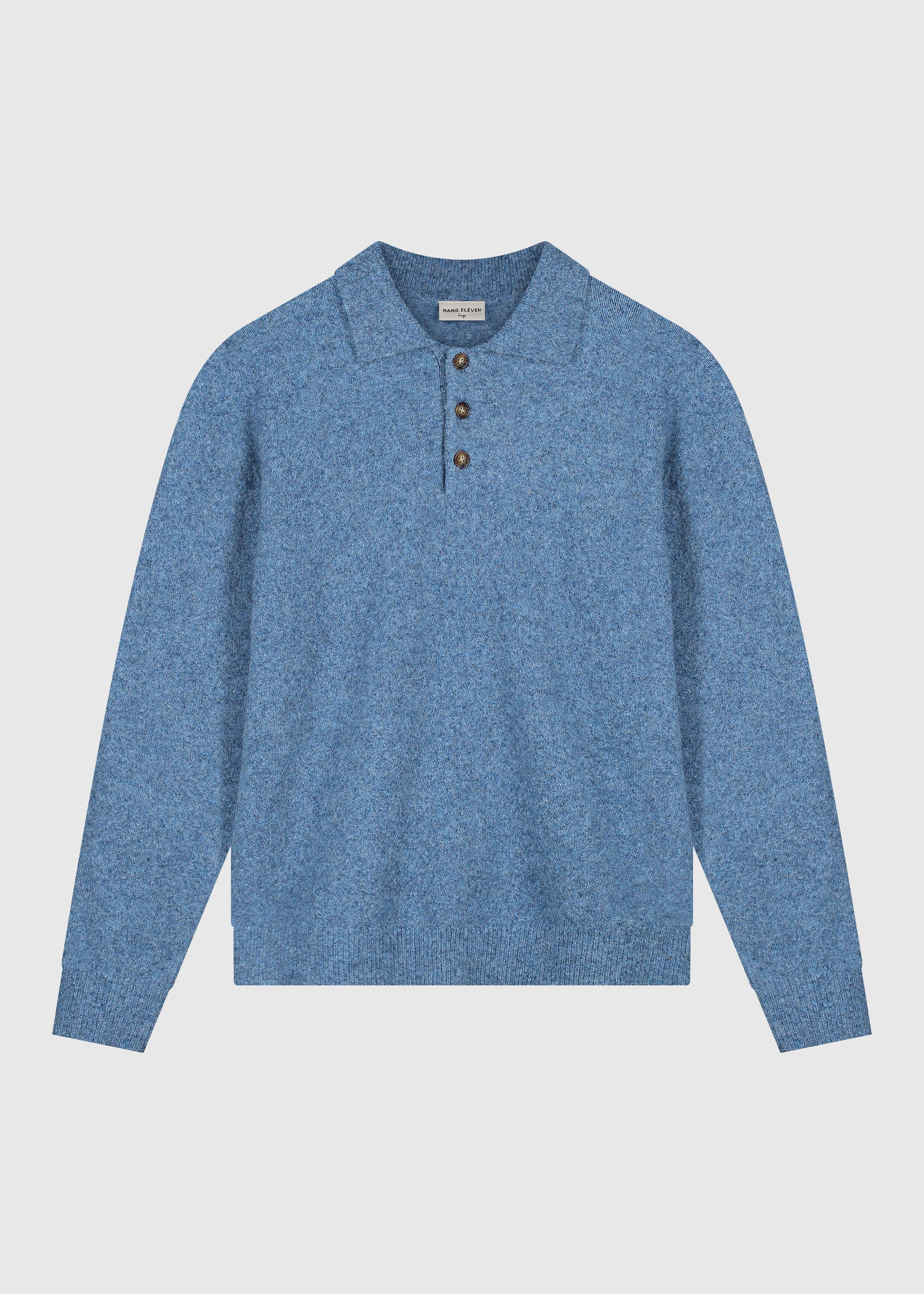 Soft Wool Polo - Light Blue