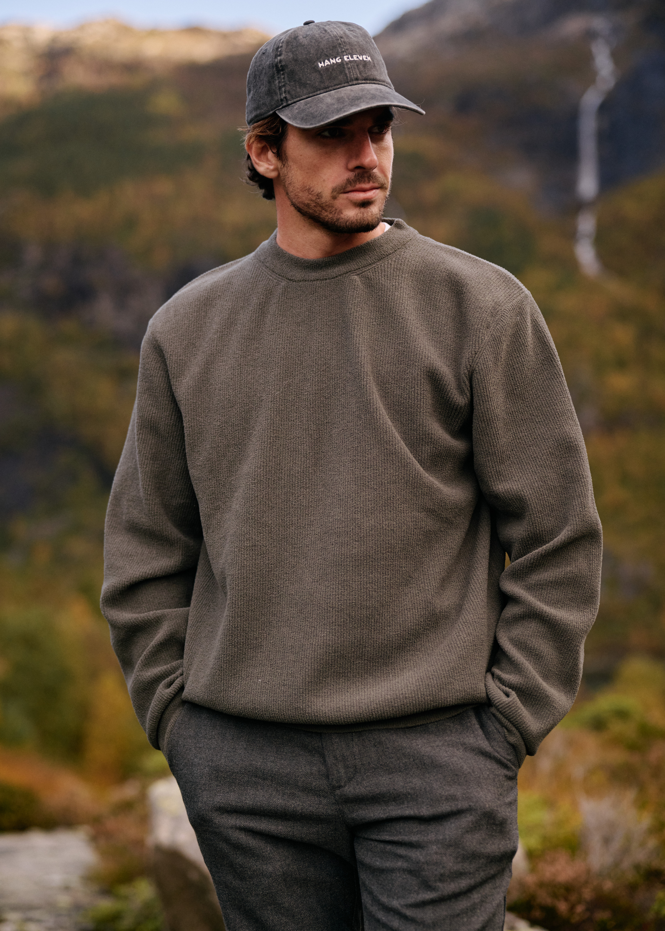 Structure Knit Crewneck - Dark Green