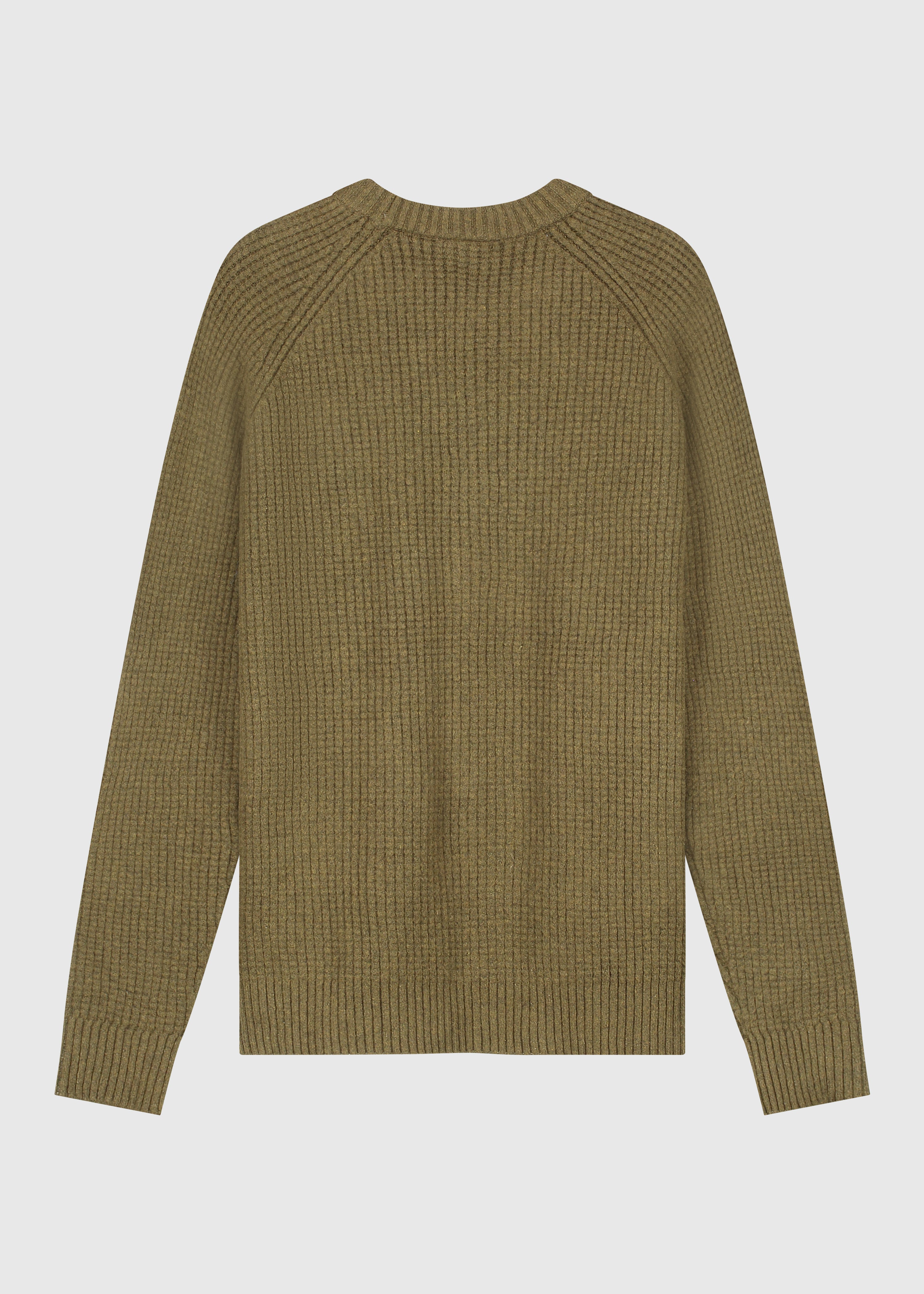 Soft Waffle Crewneck - Dark Green