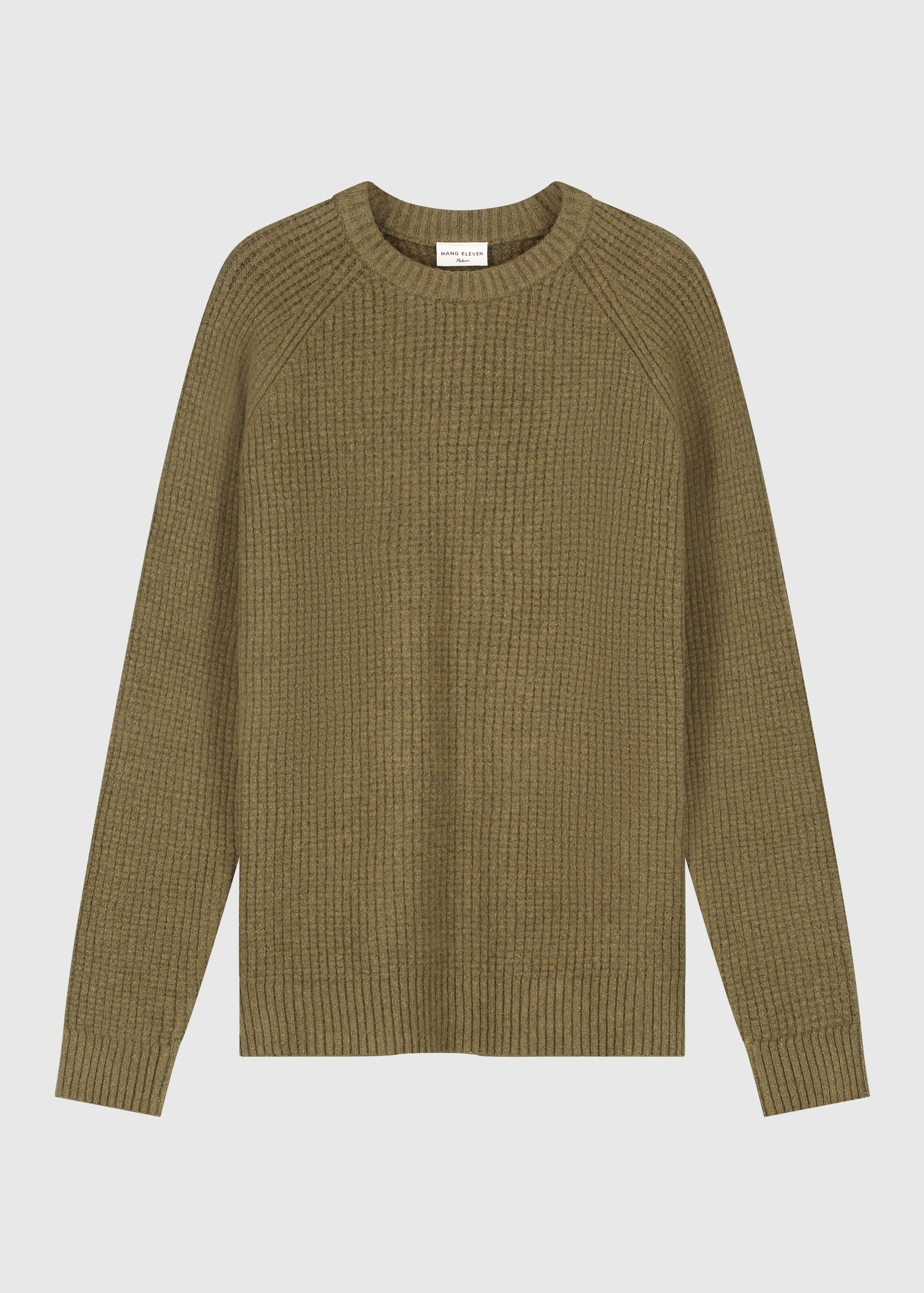 Soft Waffle Crewneck - Dark Green