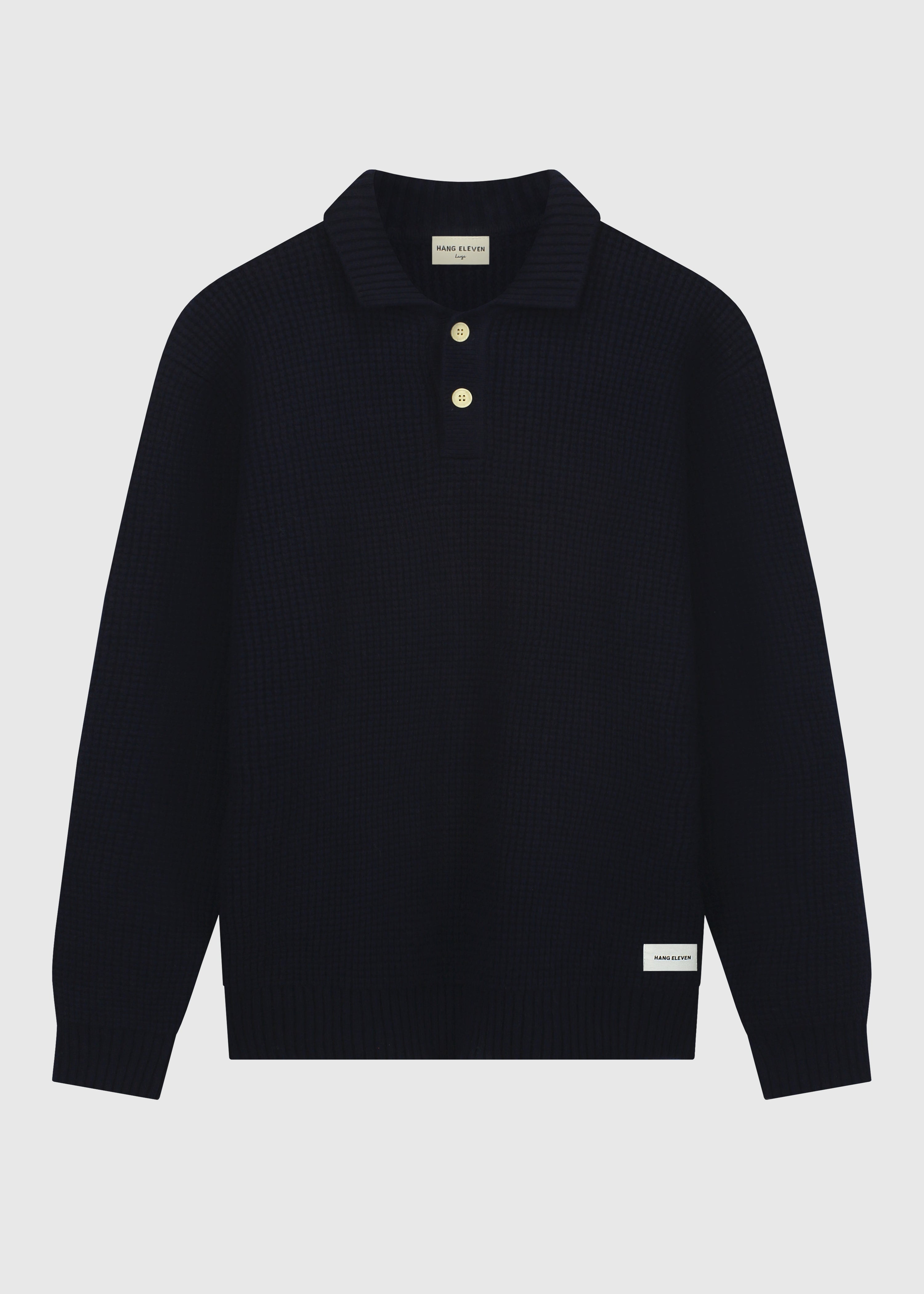 Heavy Structure Polo - Navy Blue