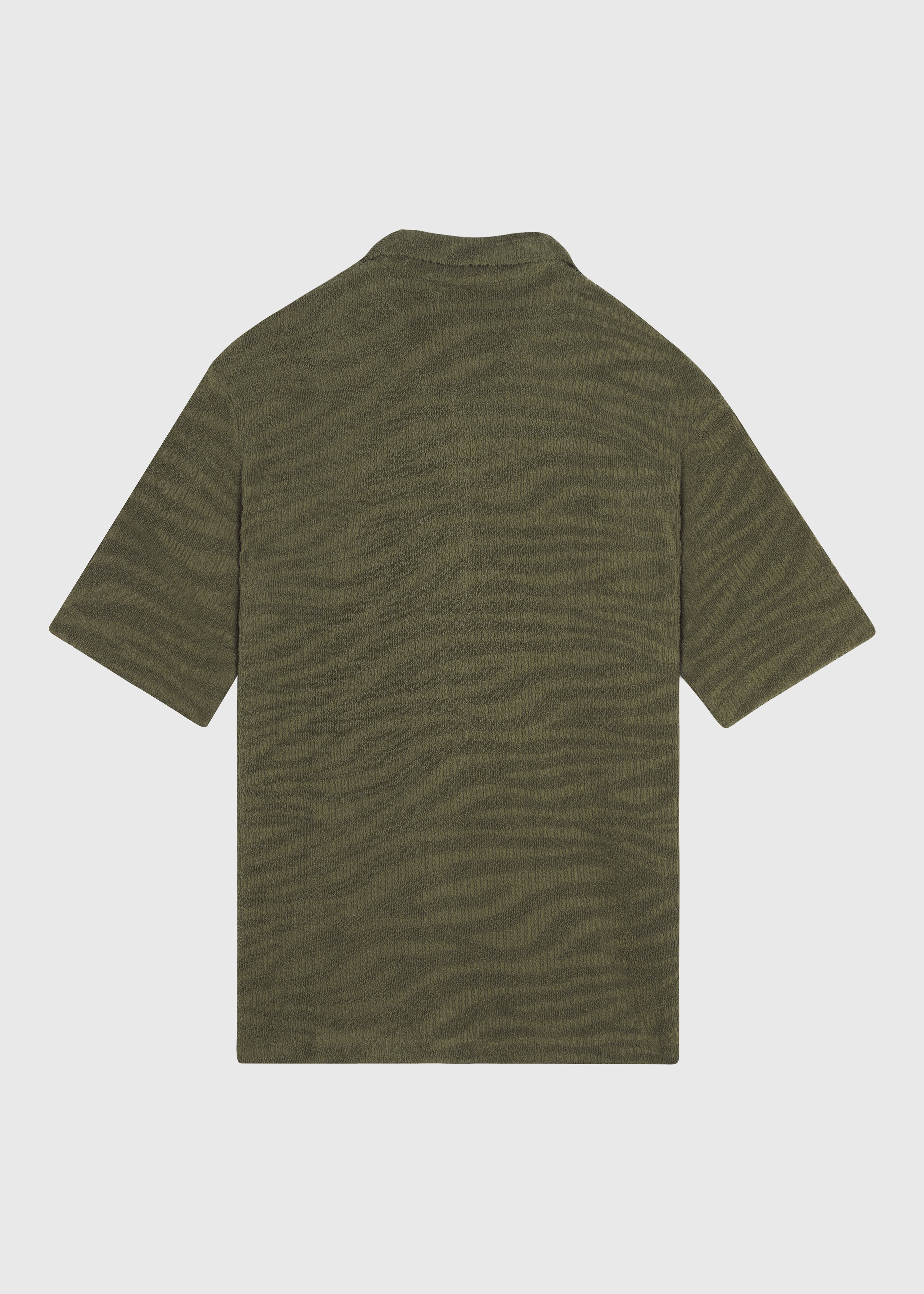 Terry Jacquard Shirt - Olive Green