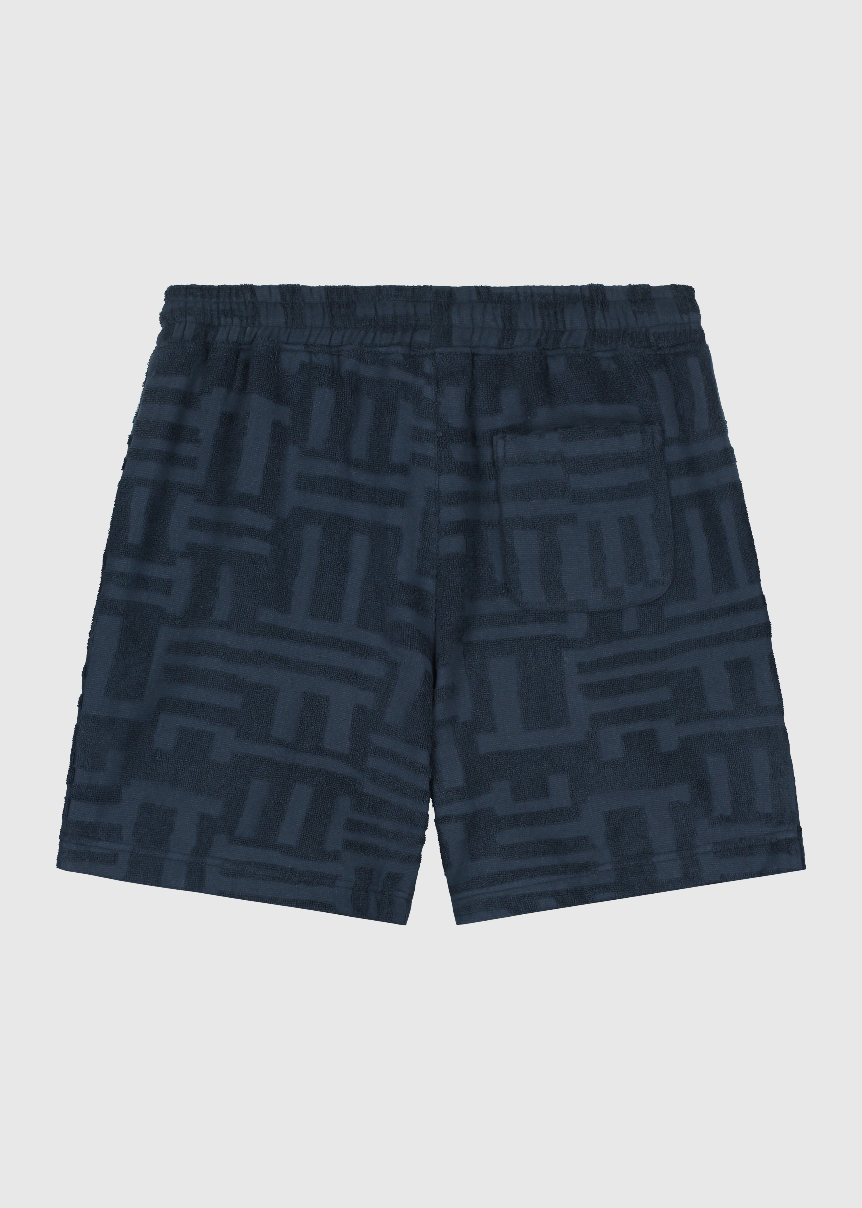 Toweling Jacquard Short - Navy Blue