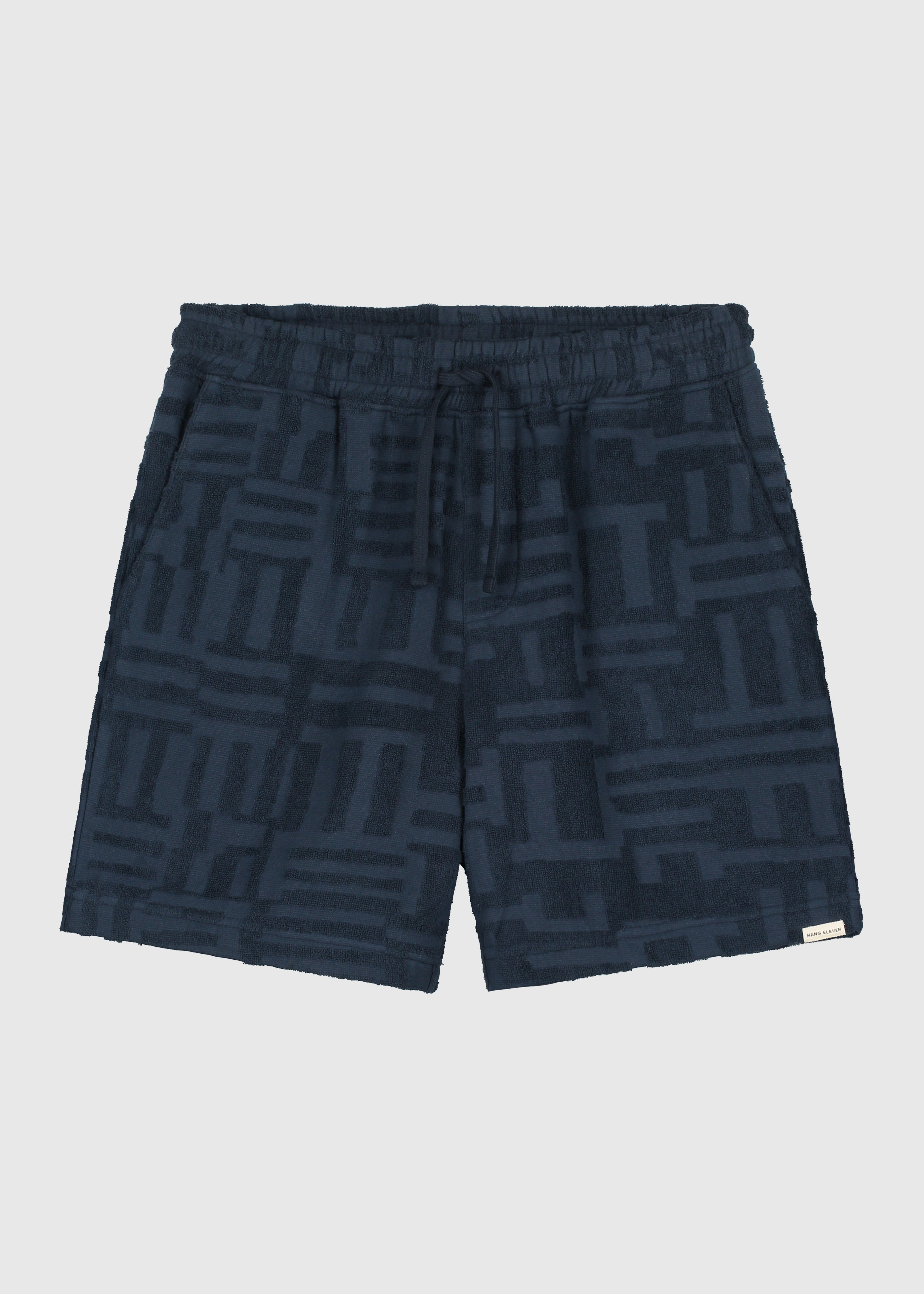 Toweling Jacquard Short - Navy Blue