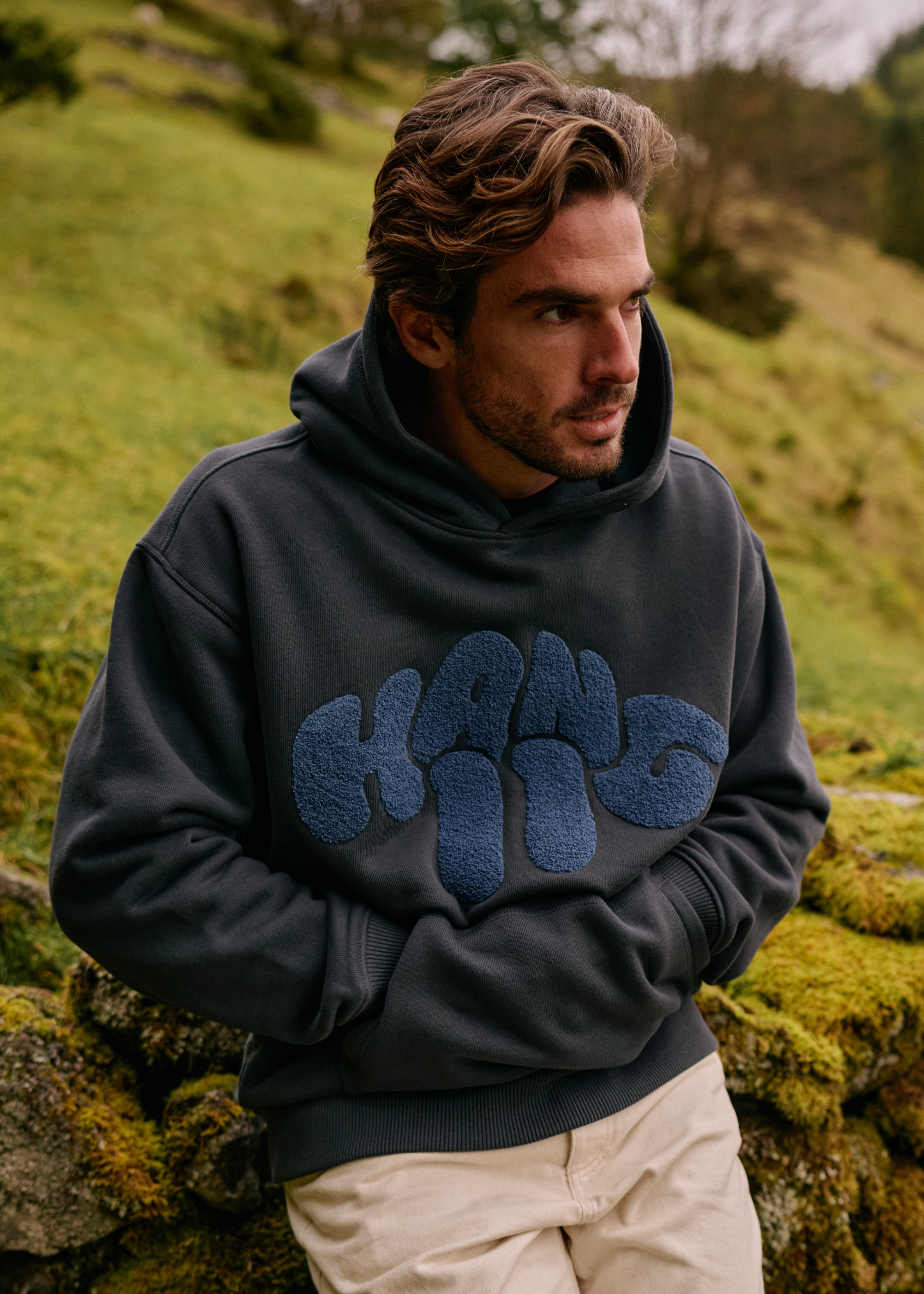 Toweling Hoodie - Ombre Blue