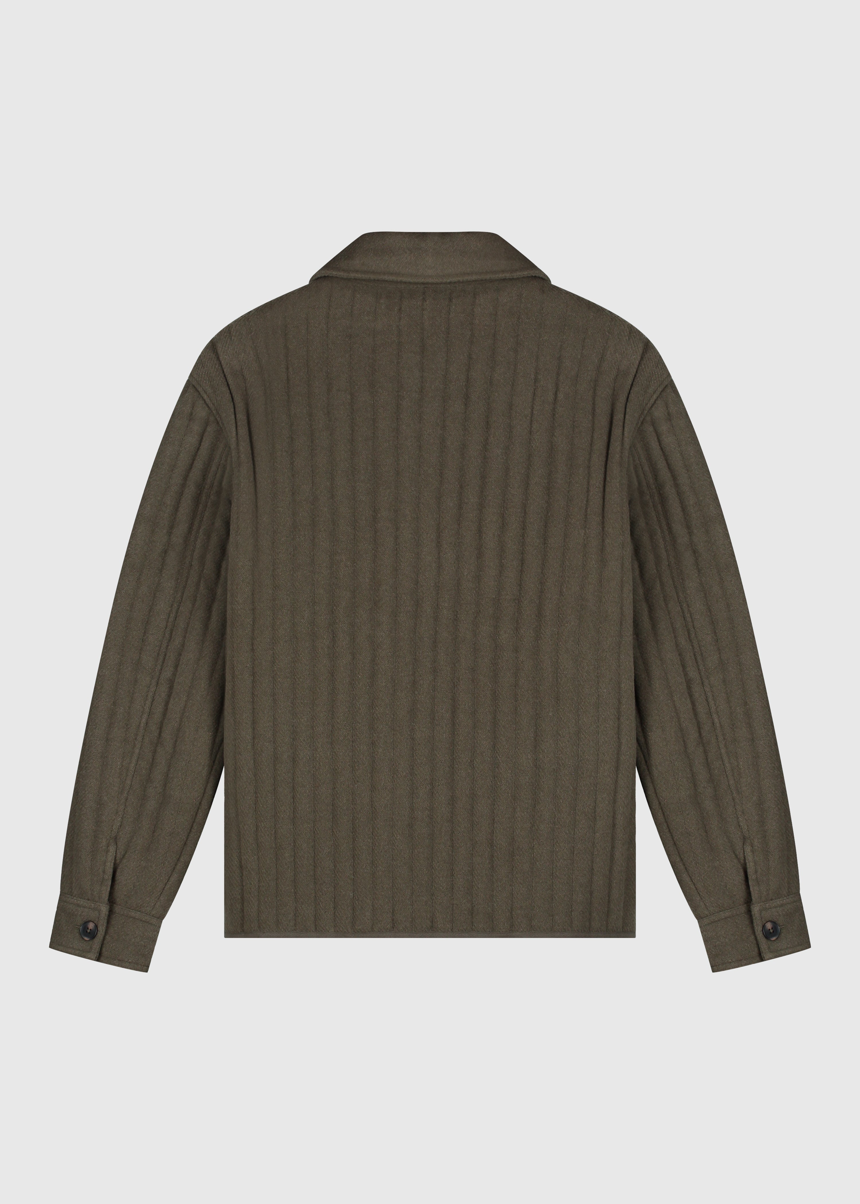 Vertical Quilt Overshirt - Green