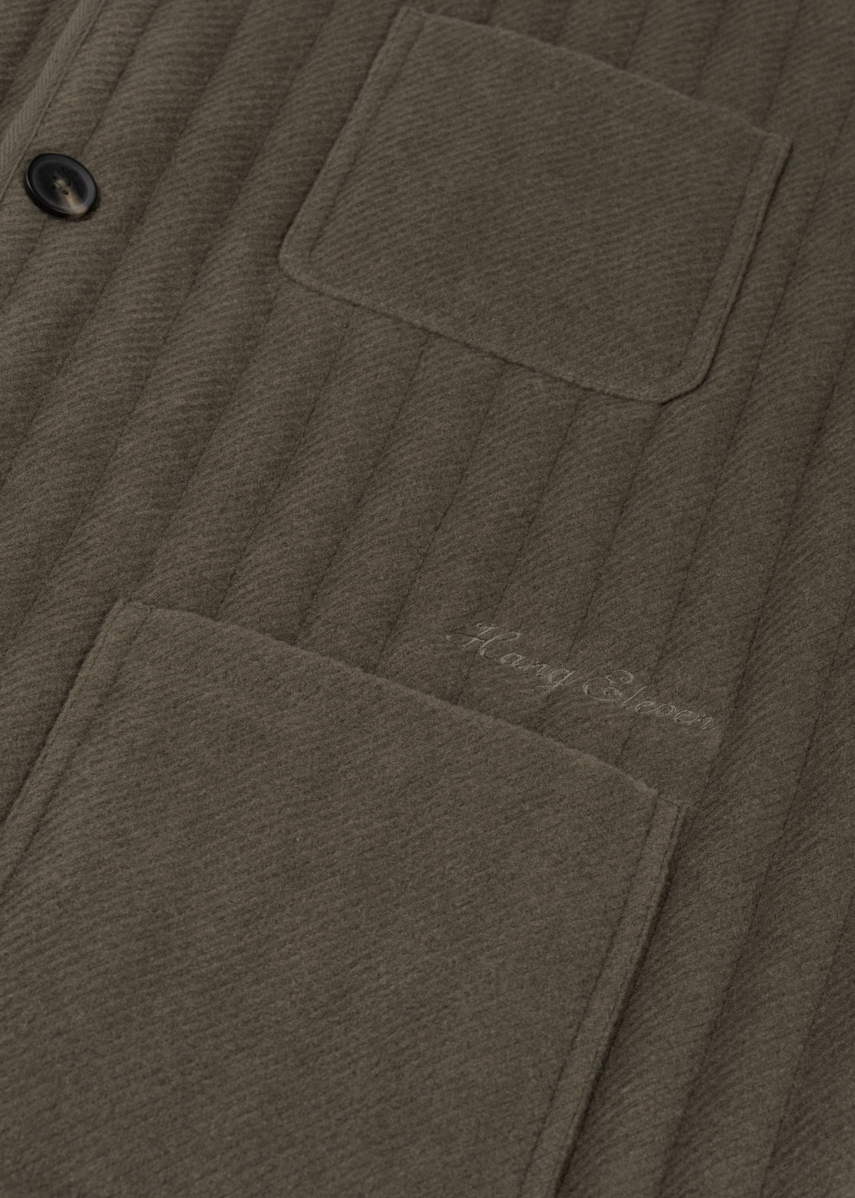 Vertical Quilt Overshirt - Green