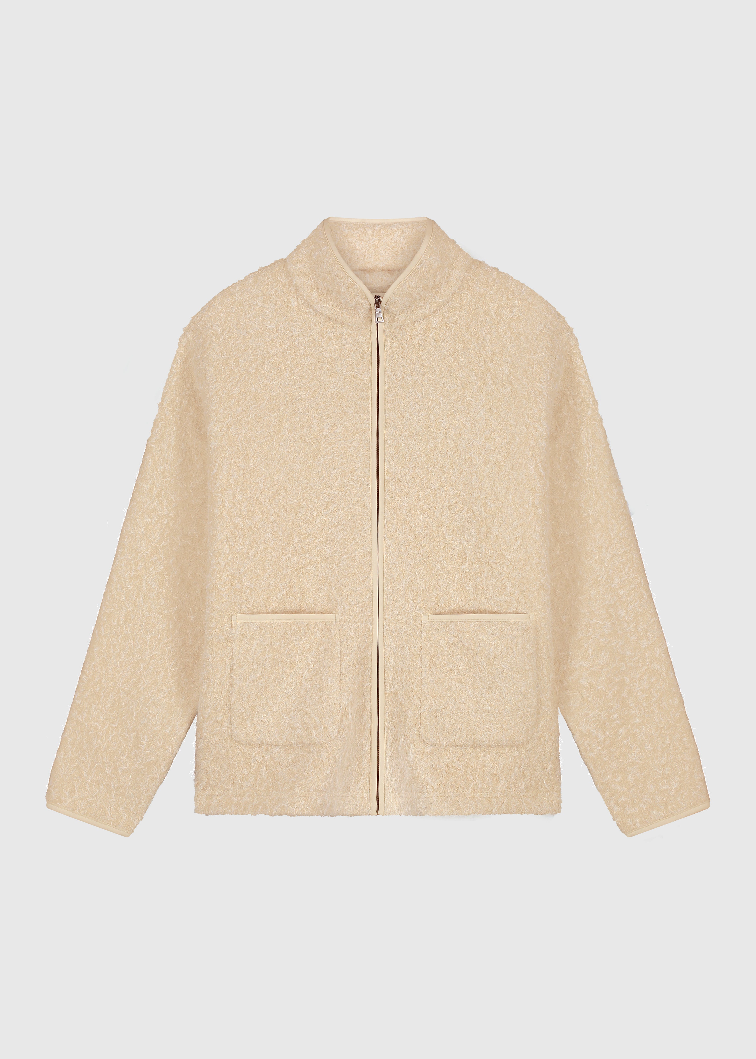 Veste à fermeture éclair douce - Sable