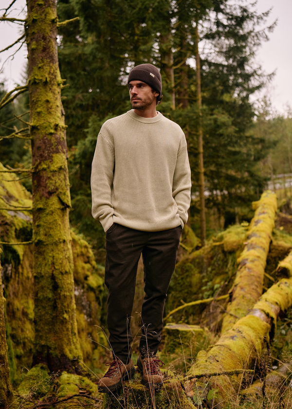 Washed Knit Crewneck - Slate Green