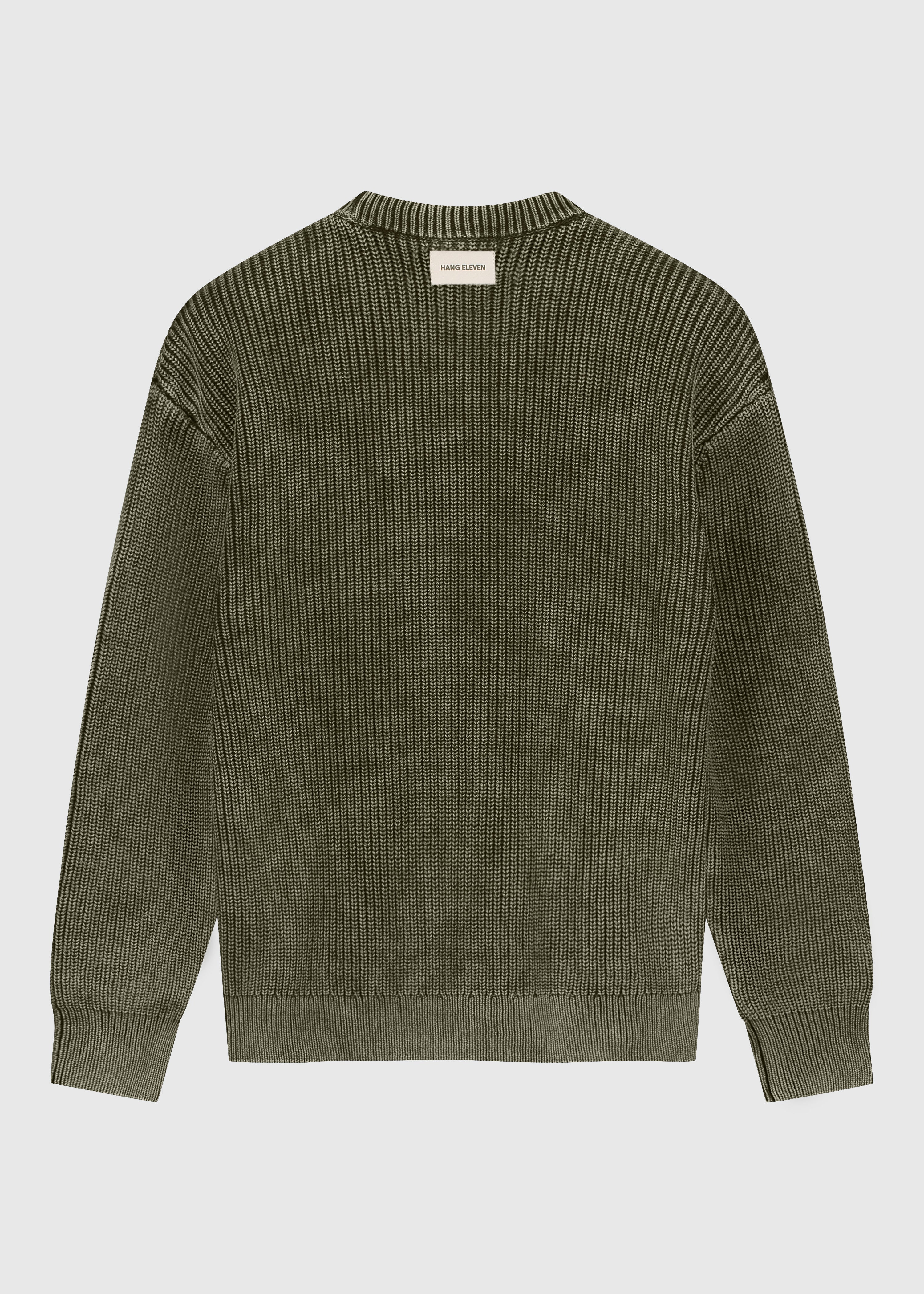 Washed Knit Crewneck - Chimera Green
