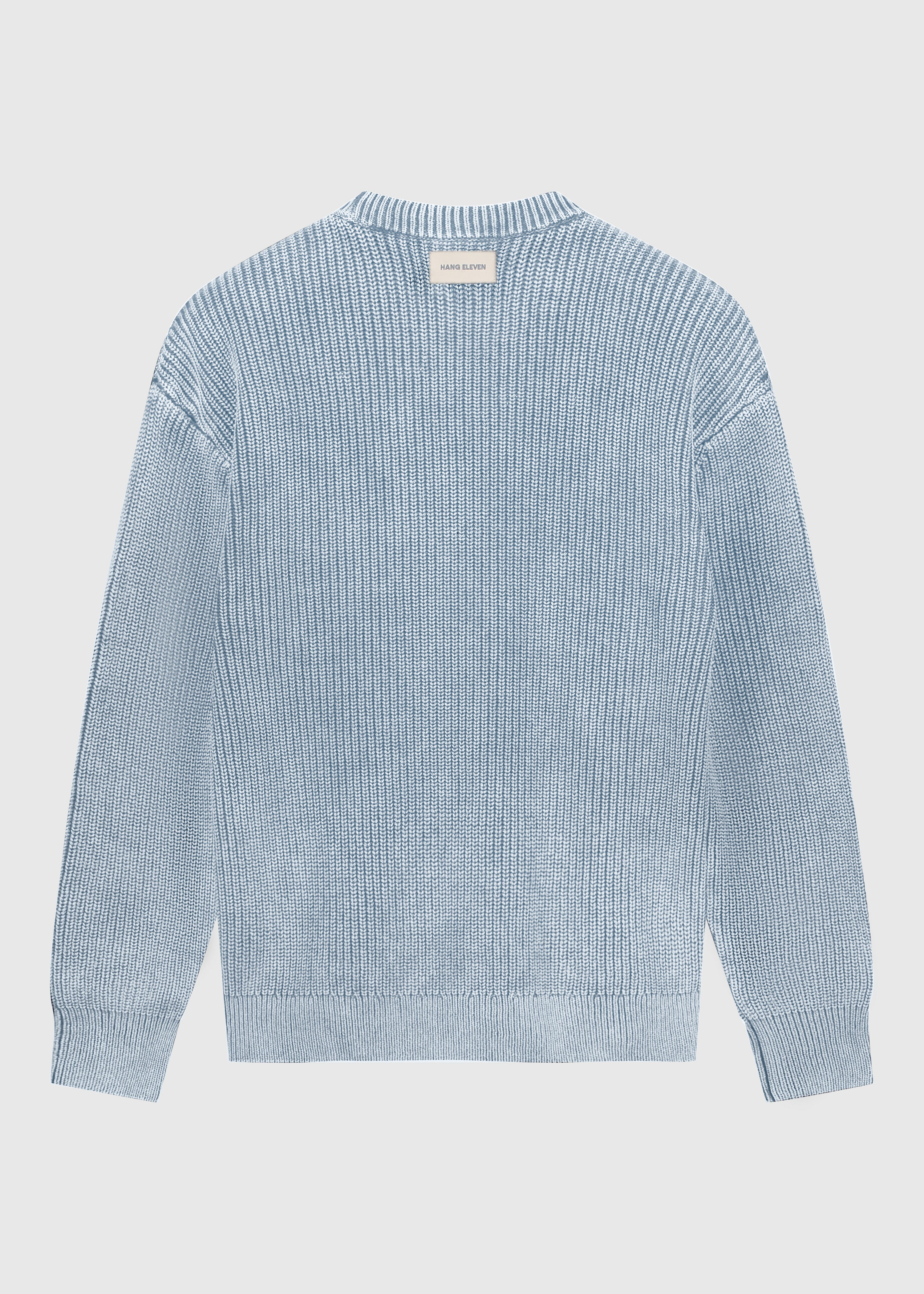 Washed Knit Crewneck - Light Blue