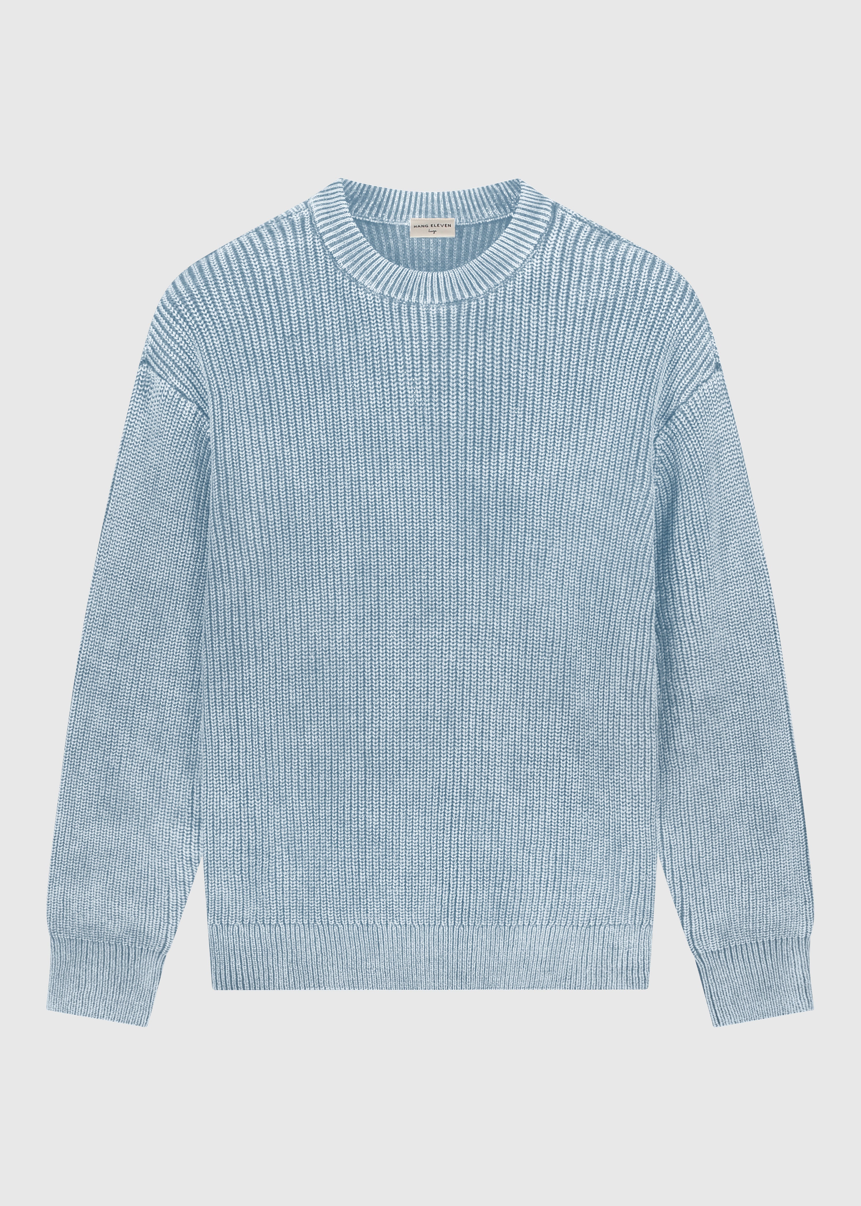 Washed Knit Crewneck - Light Blue
