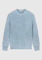 Washed Knit Crewneck - Light Blue