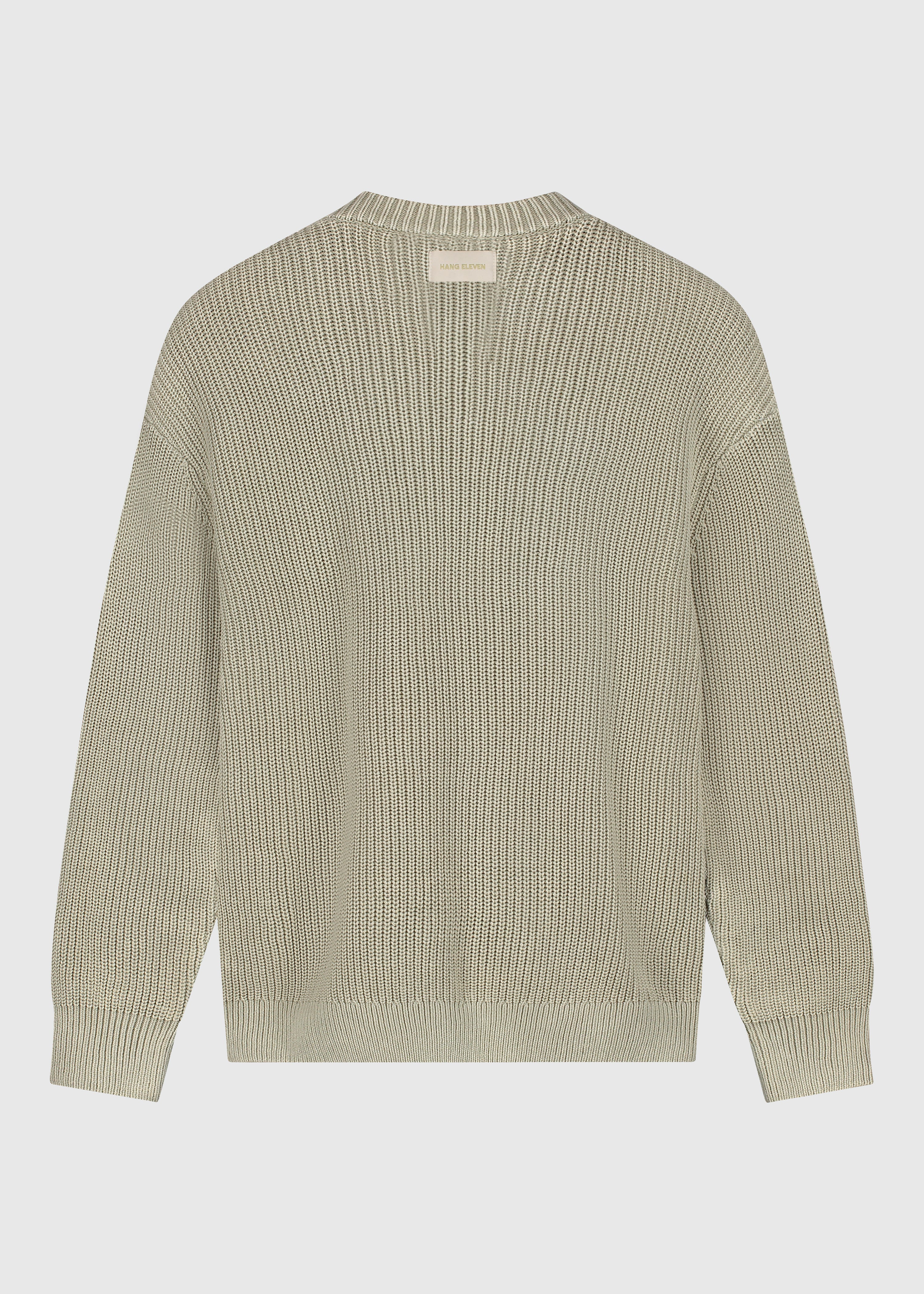 Washed Knit Crewneck - Slate Green