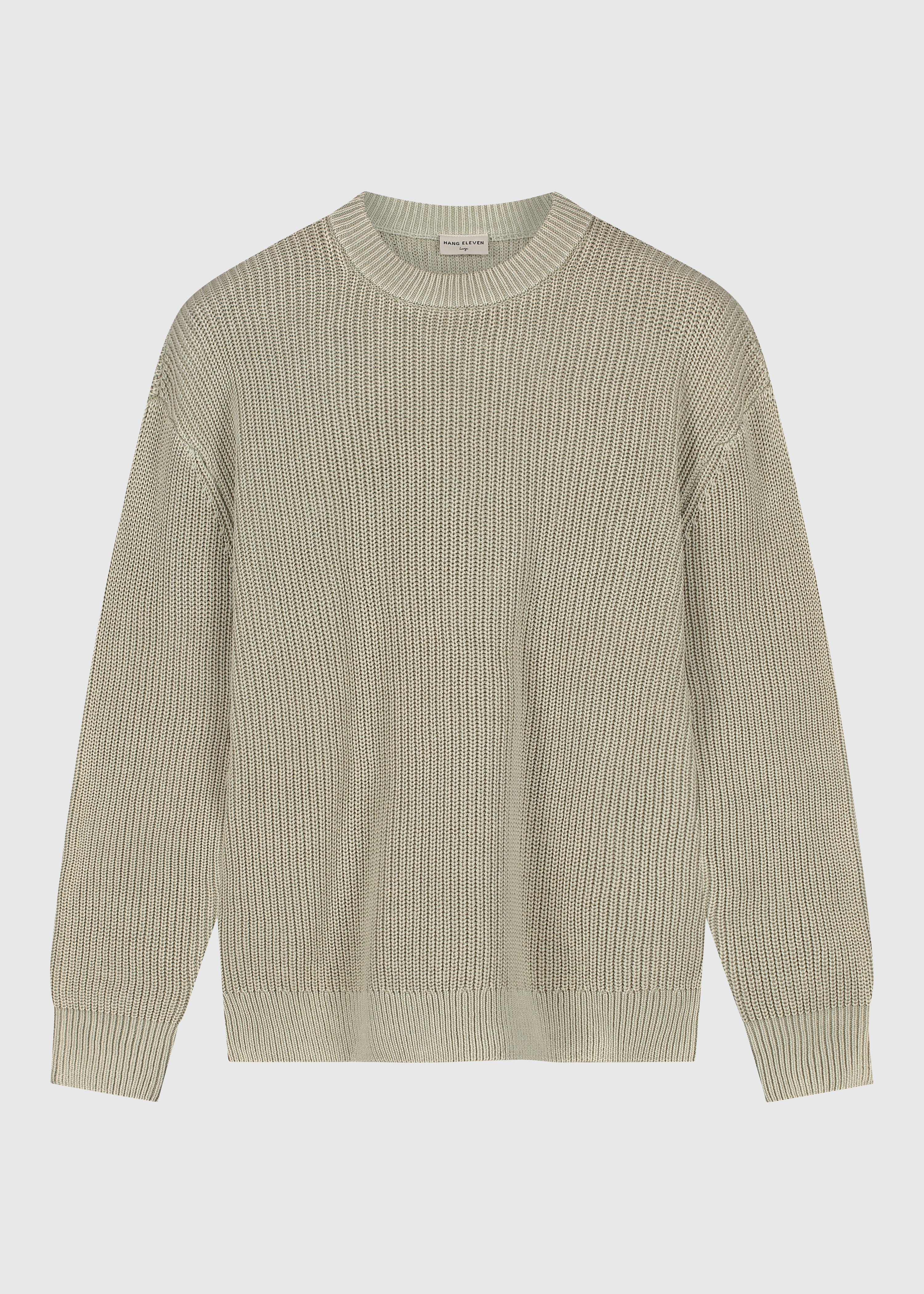 Washed Knit Crewneck - Slate Green