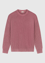 Washed Knit Crewneck - Red