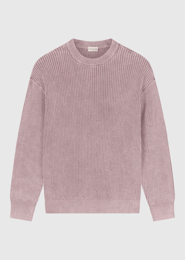 Washed Knit Crewneck - Lilac