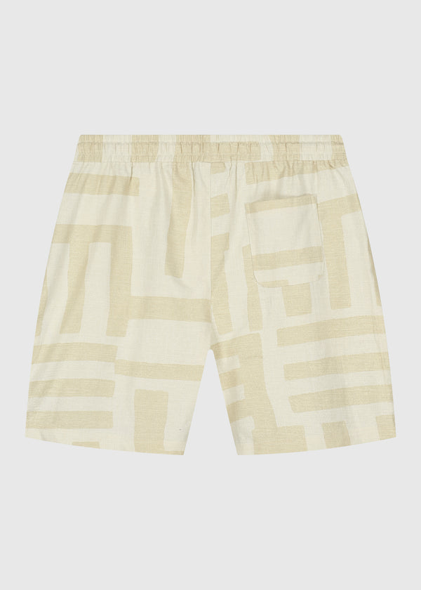 Streifen-Slub-Shorts - Sand