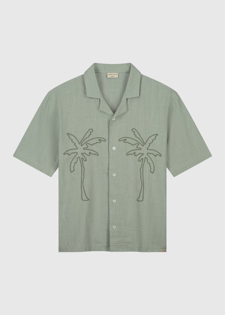 Palm Slub Shirt - Sage Green