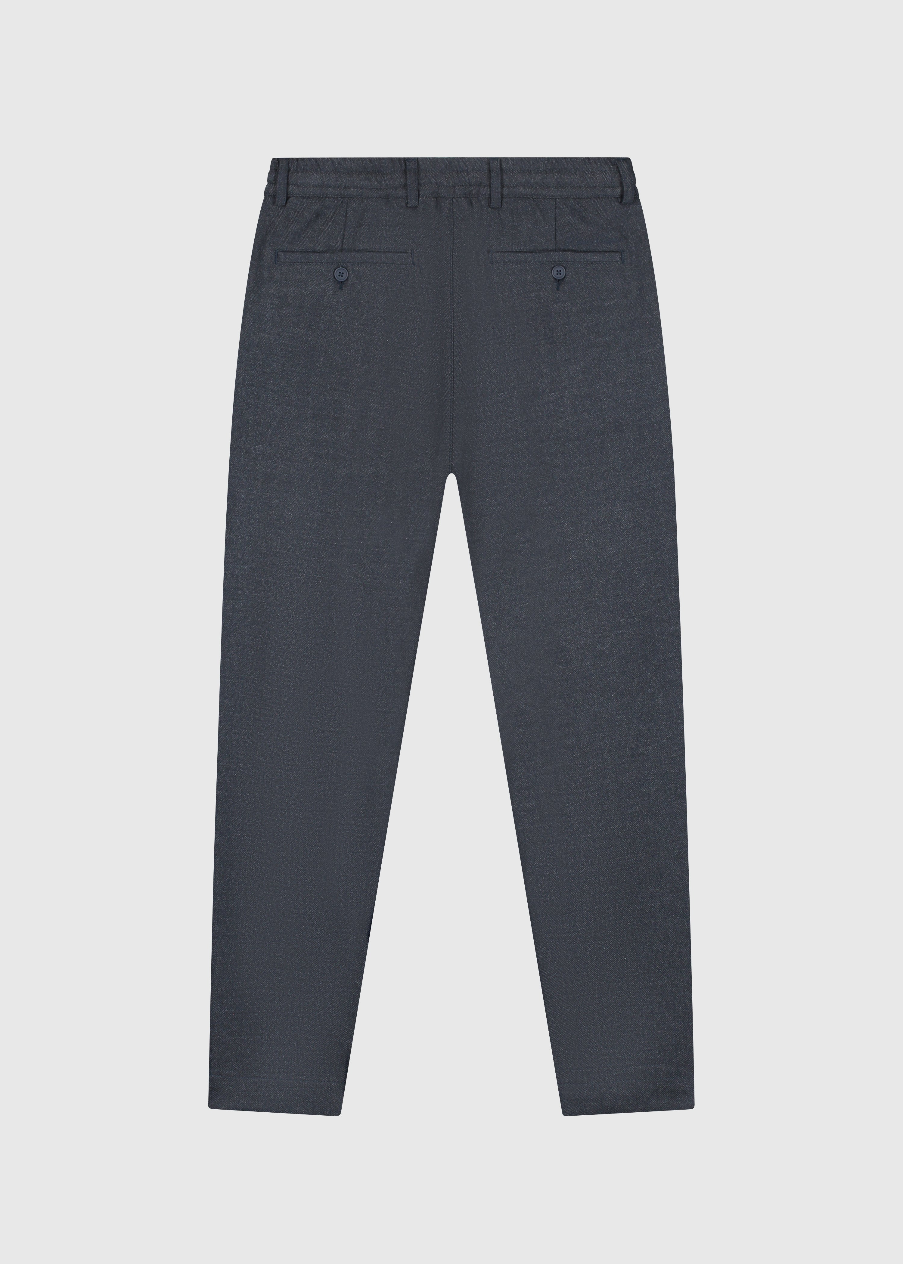 Herringbone Trouser - Navy Blue