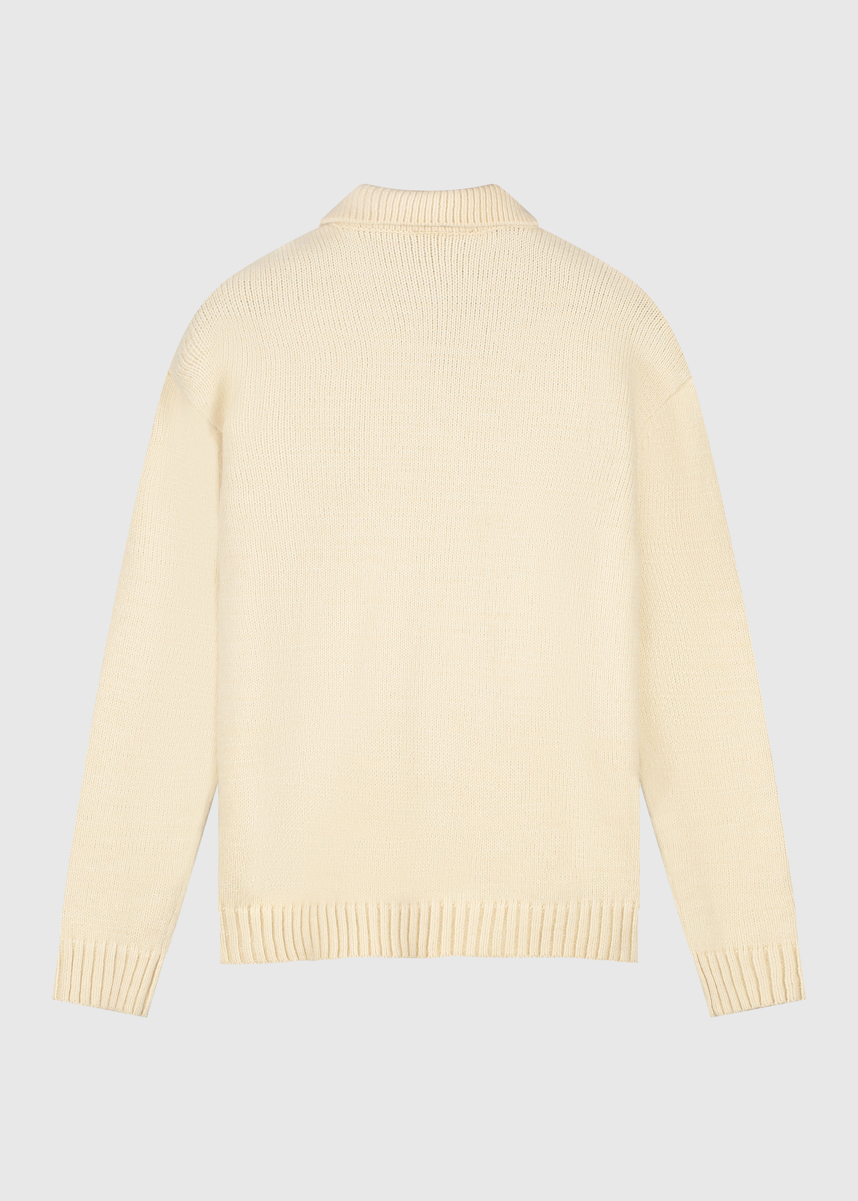 Heavy Knit Polo - Light Sand