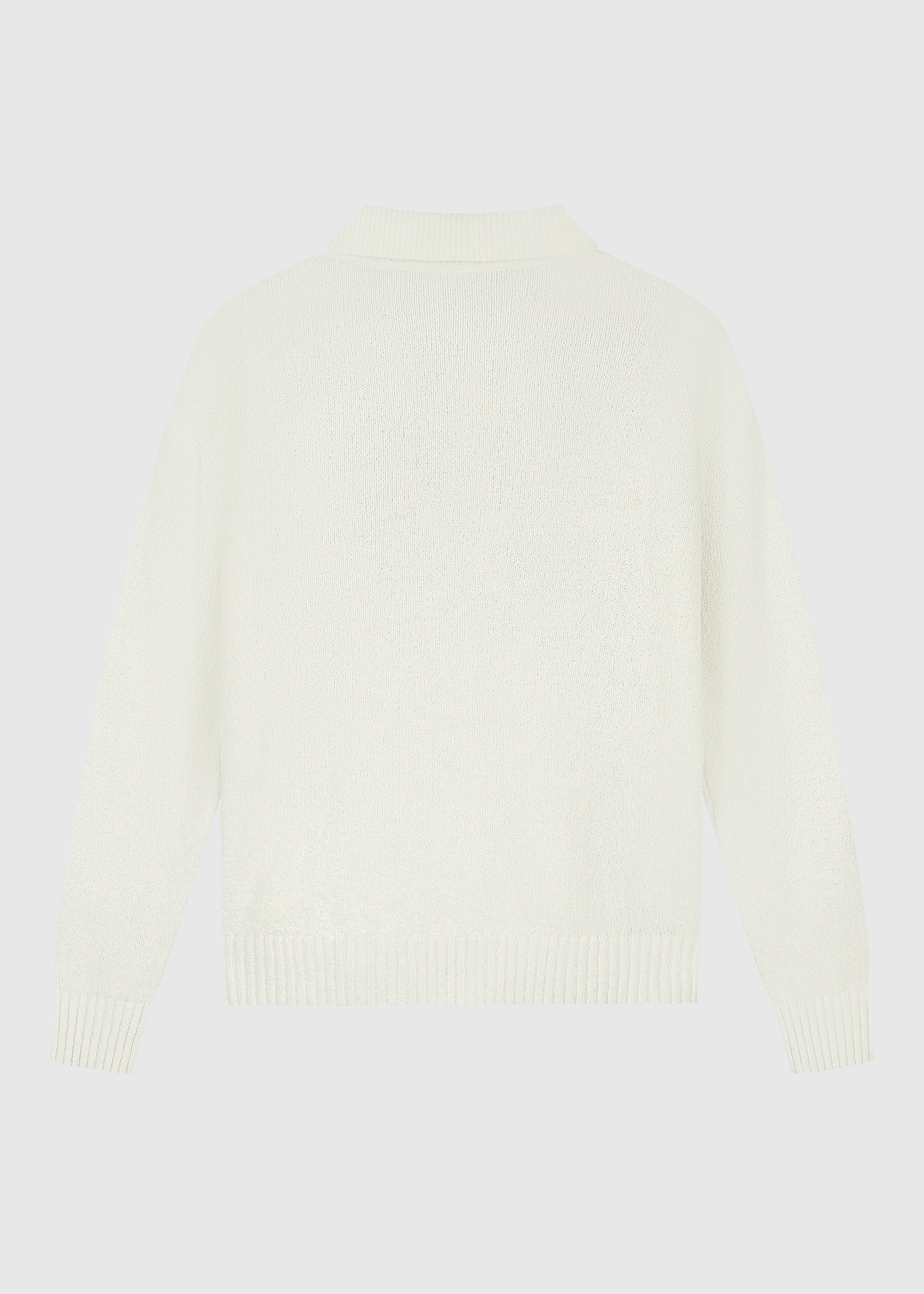 Polo en Tricot Boucle - Ecru