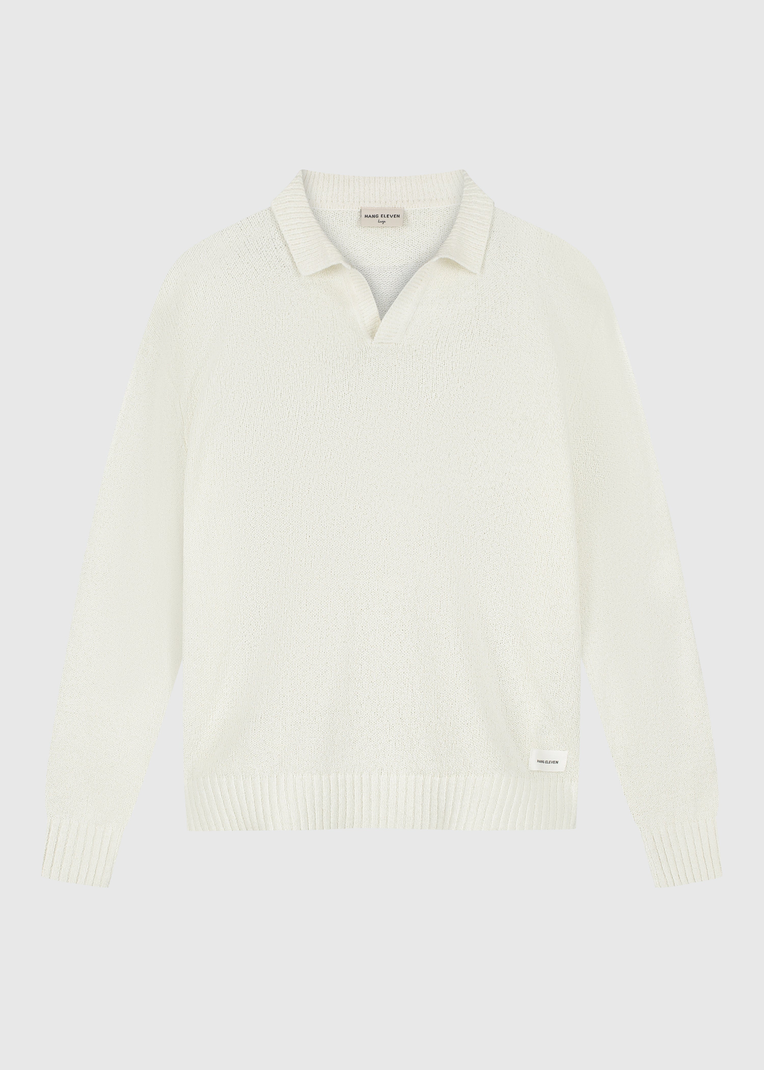 Polo en Tricot Boucle - Ecru