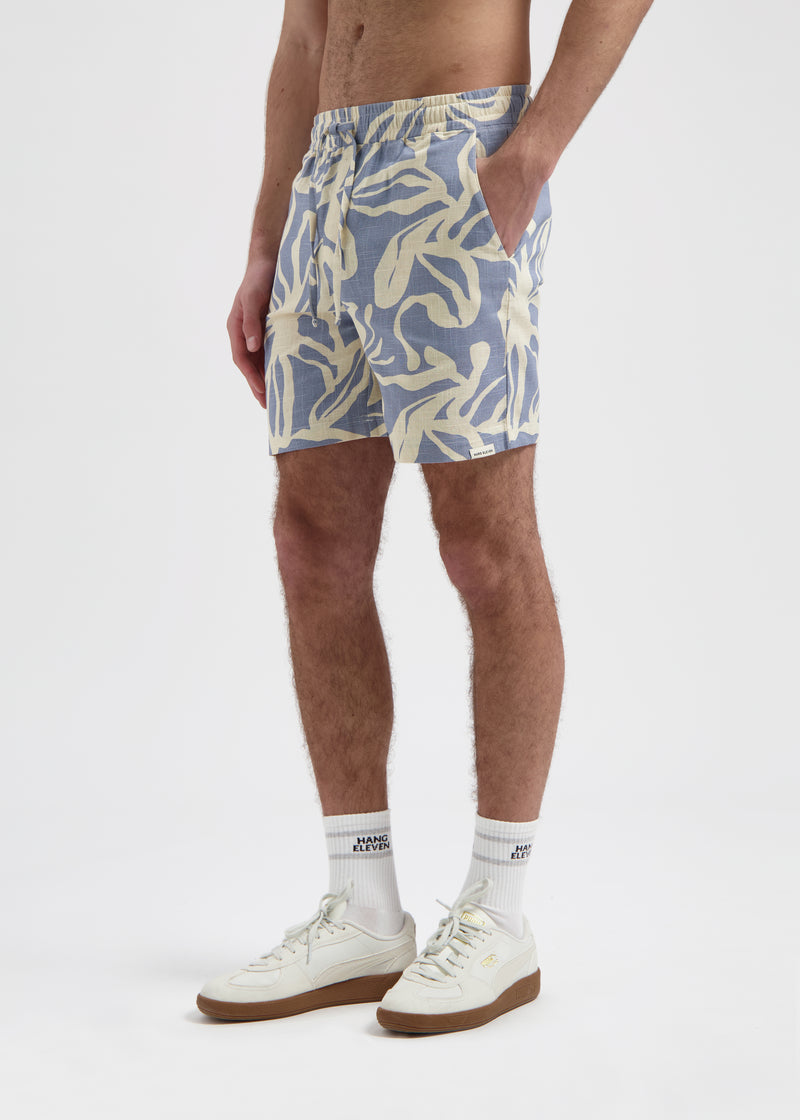 Pflanzen Slub Short - Dusty Blue