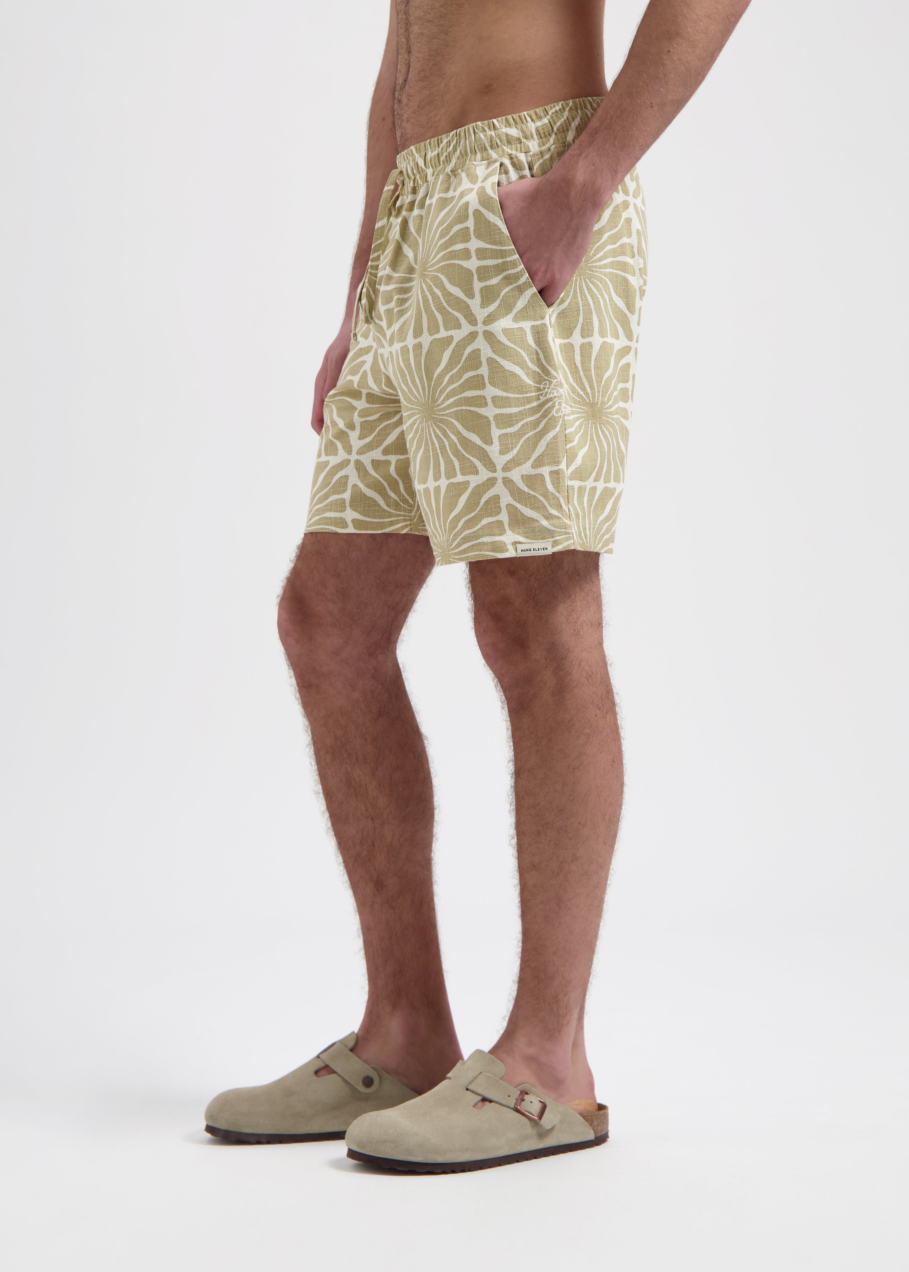 Flower Slub Short - Sand