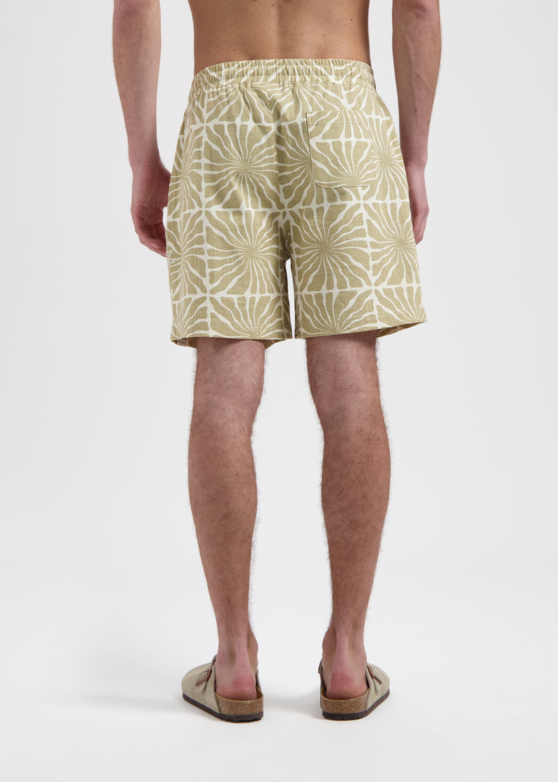 Flower Slub Short - Sand