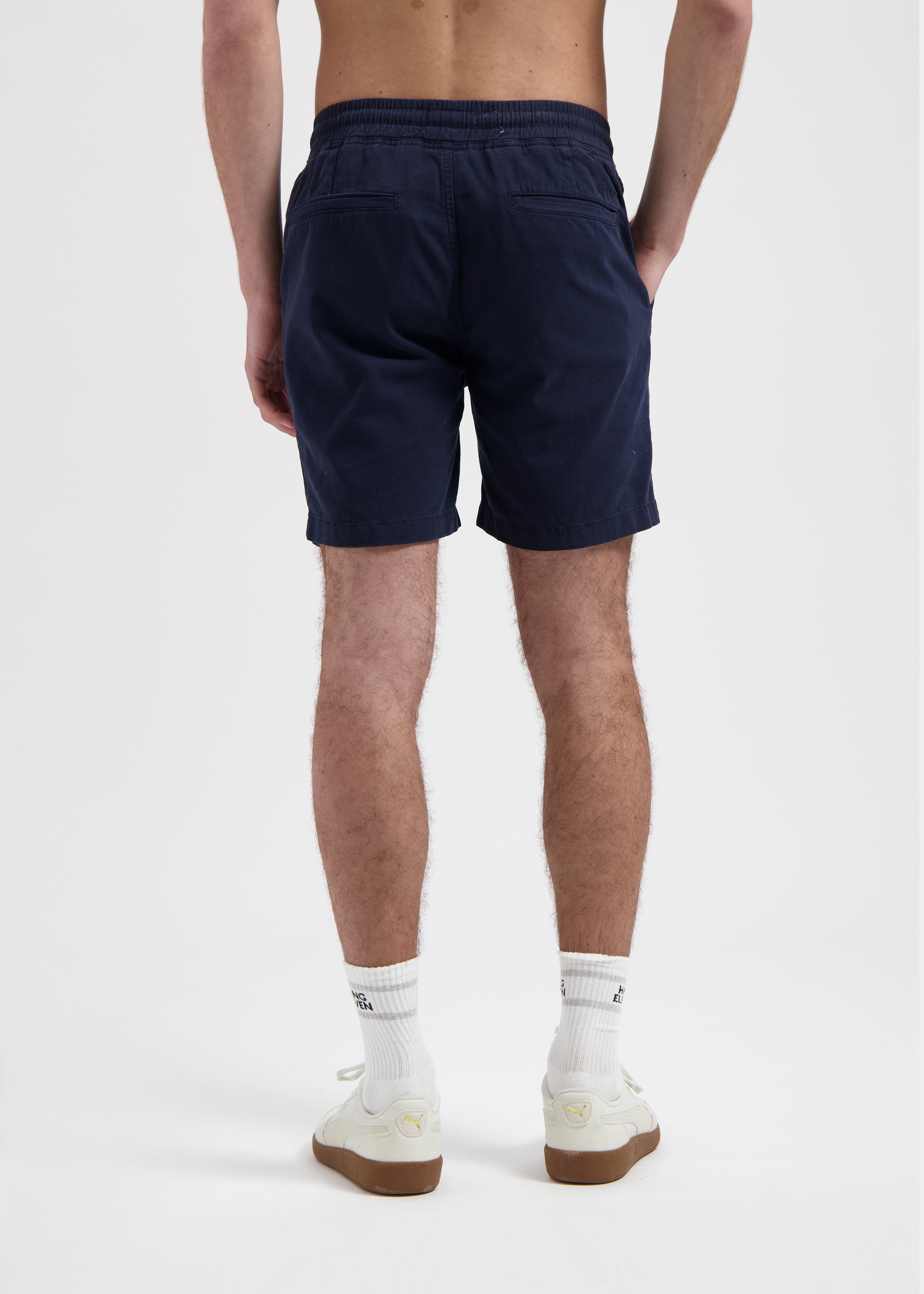 Washed Chino Short - Navy Blue