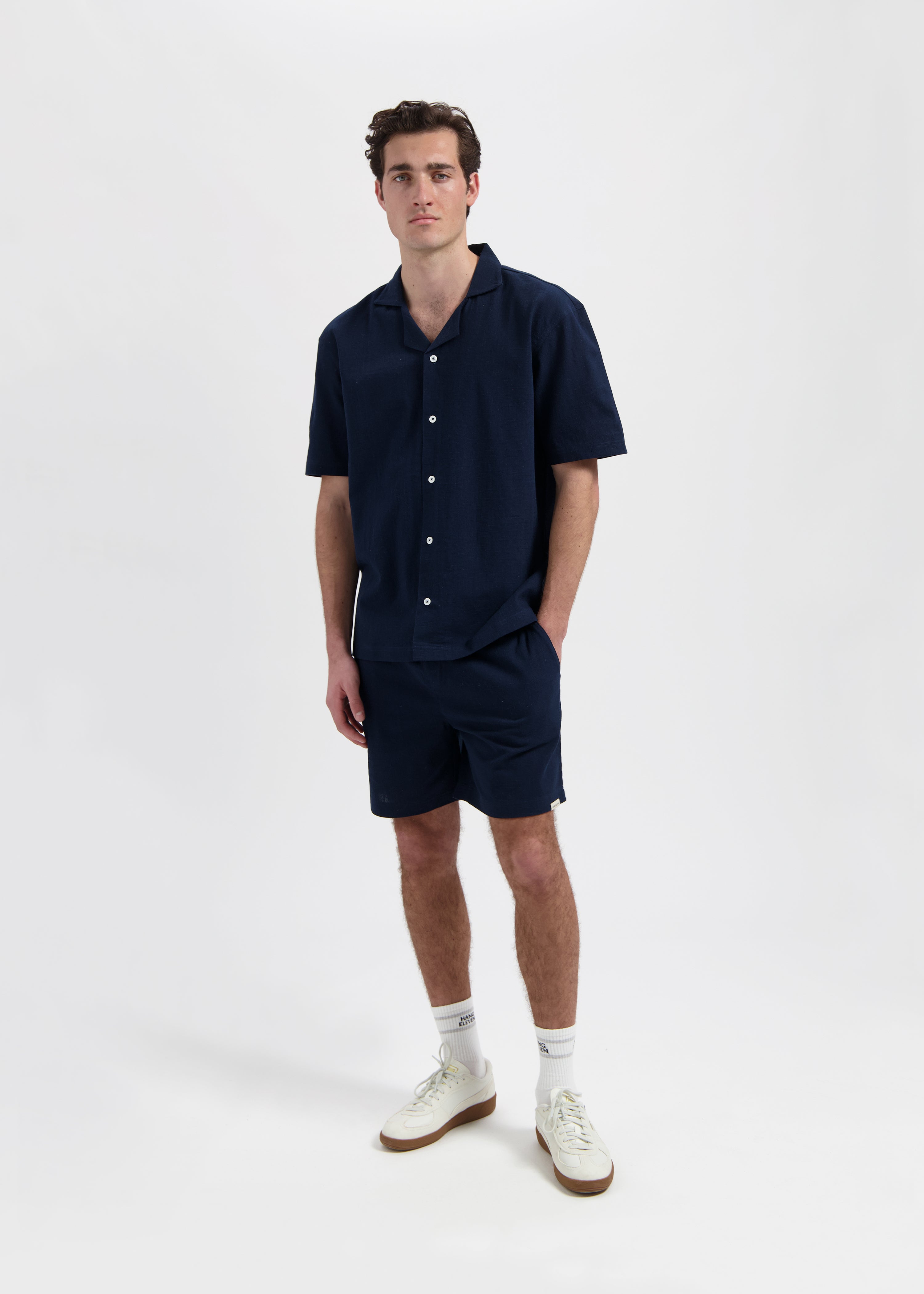 Uni Slub Shirt - Navy Blue