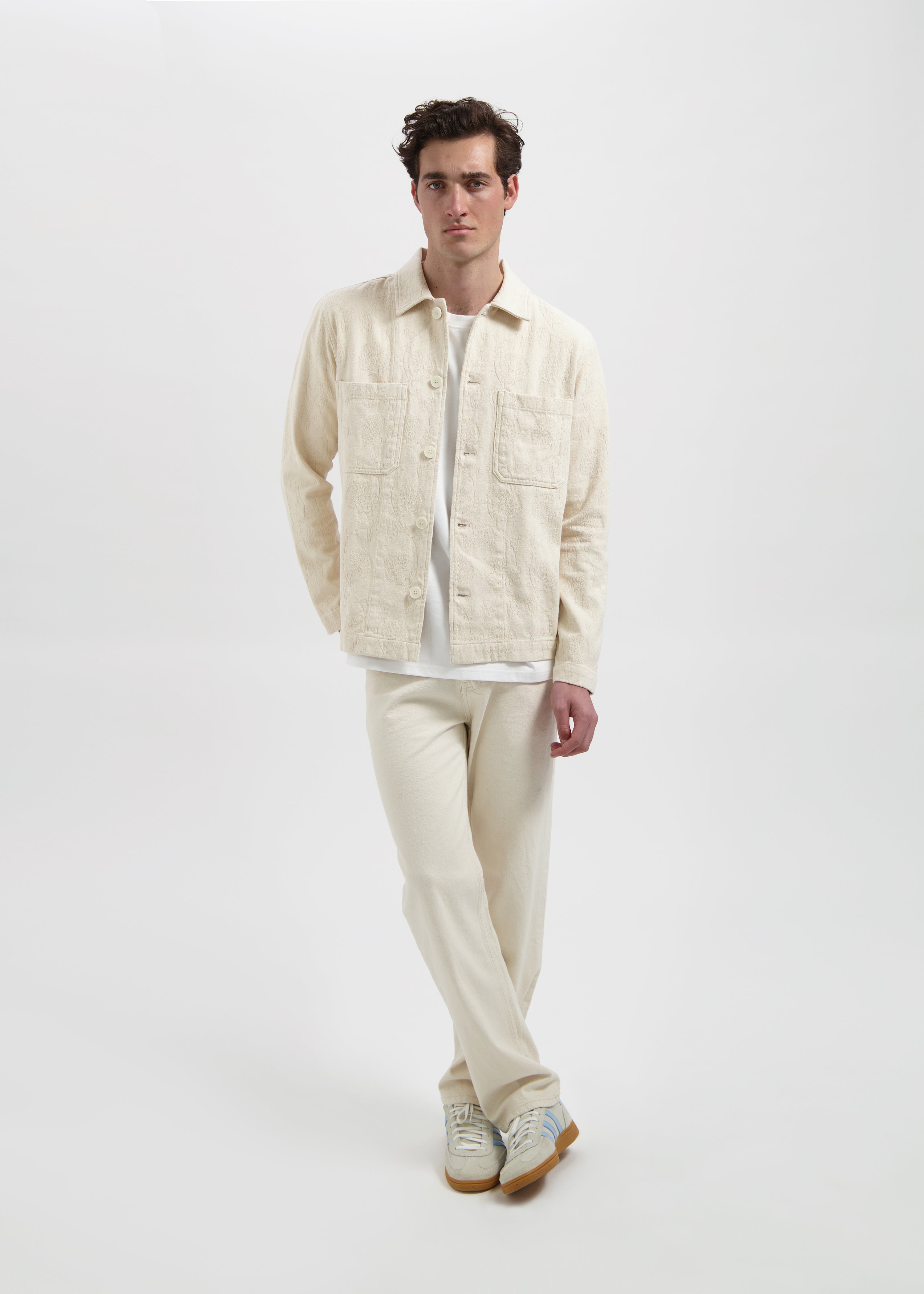 Jacquard Overshirt - Sand