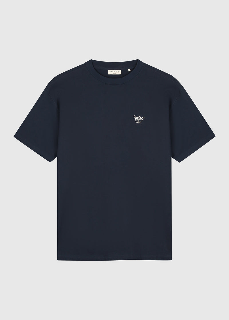 Shaka T-Shirt – Marineblau