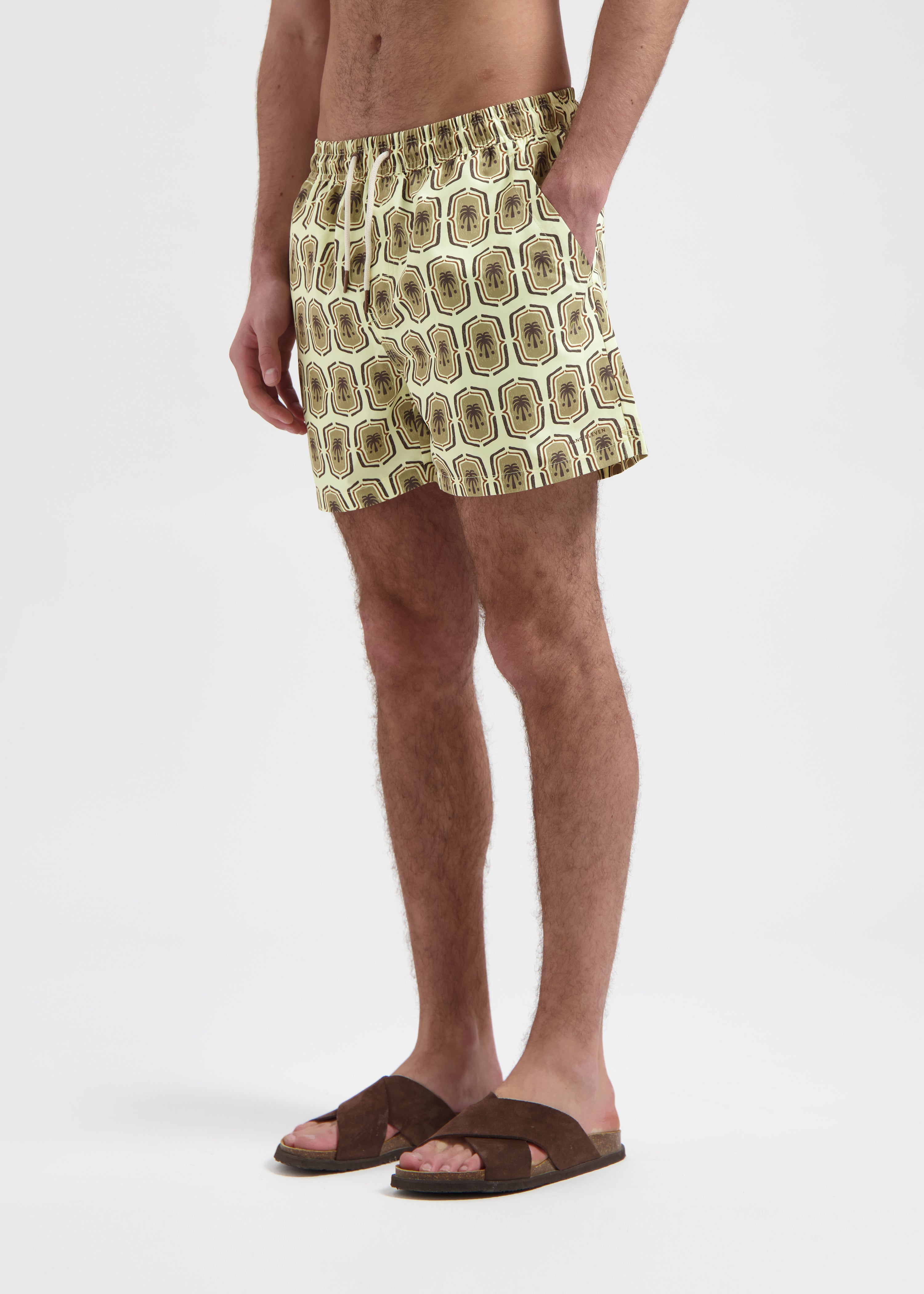 Palm Badge Swim Short - Sand